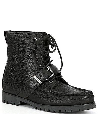 polo ralph lauren men's ranger leather buckle boots