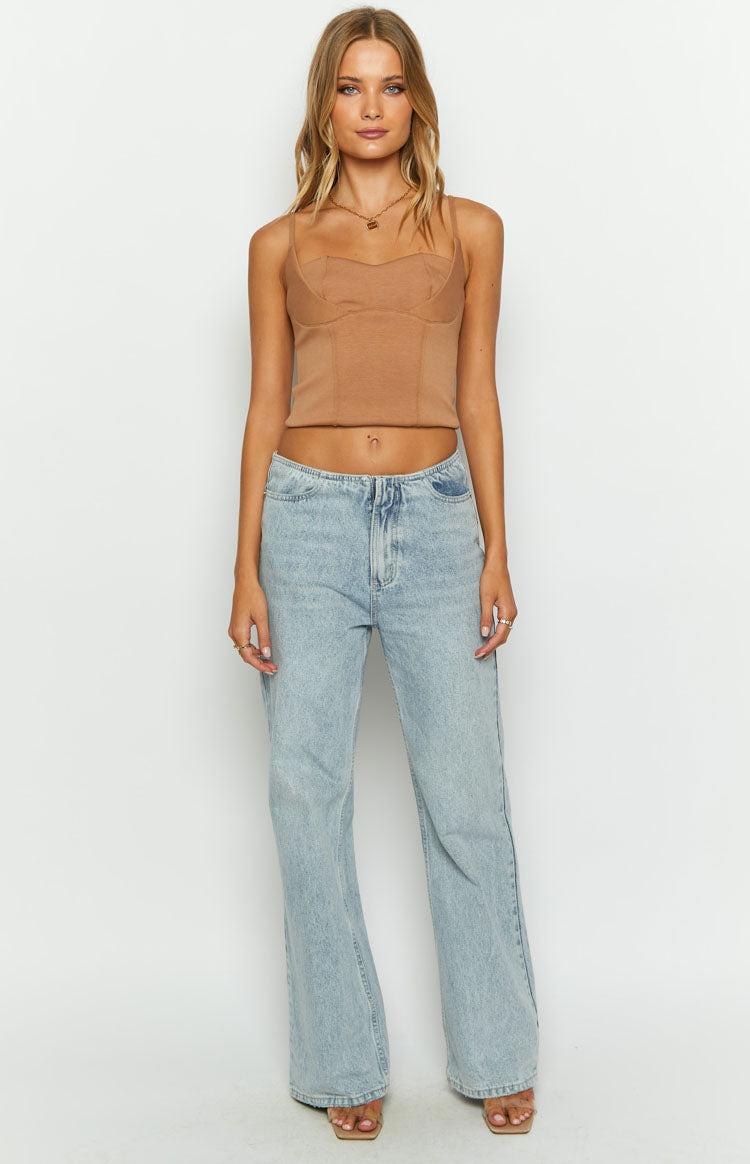 Too Good Brown Corset Top Product Image