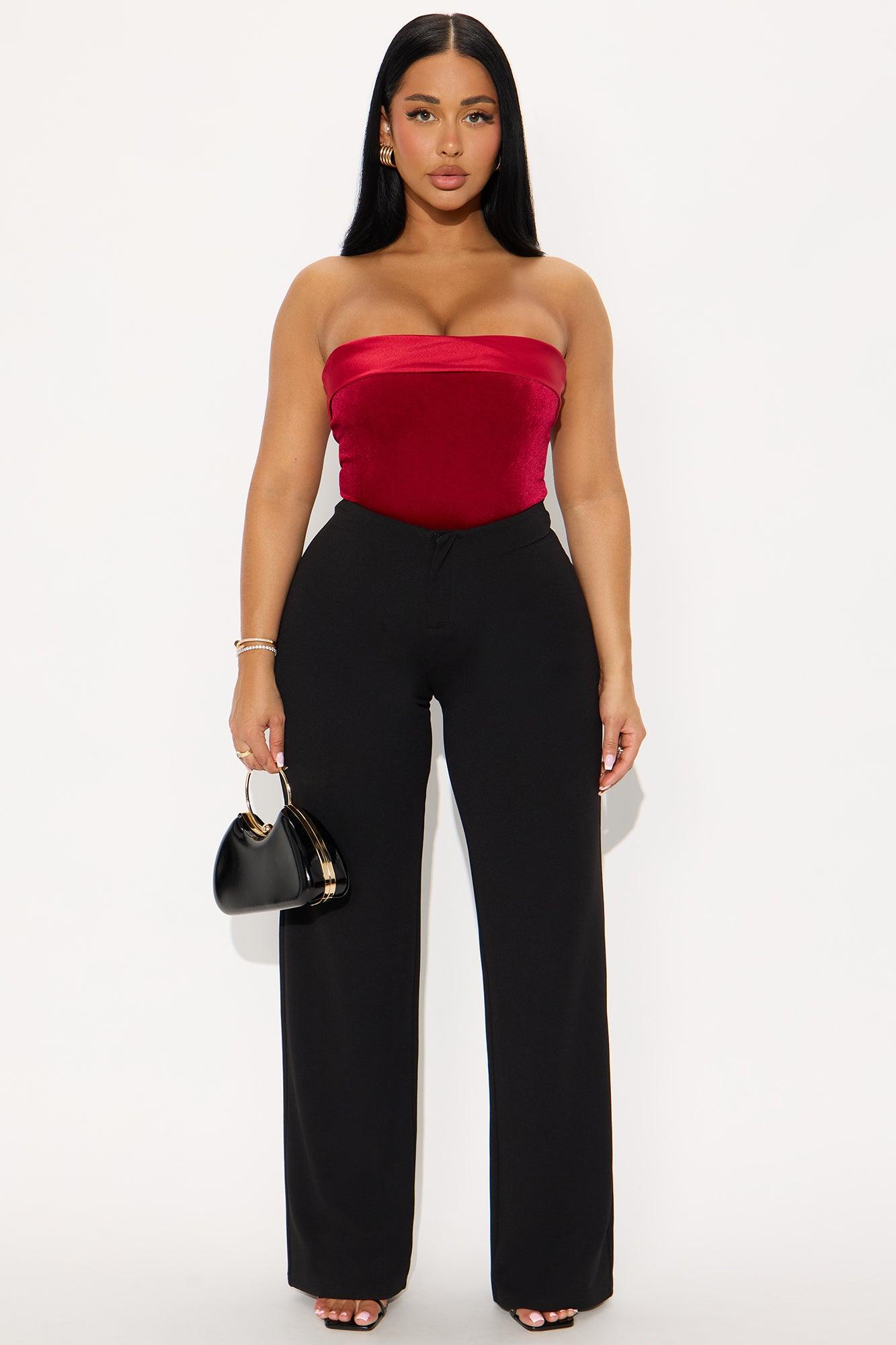 Sweet An Spicy Velvet Bodysuit - Red Female Product Image
