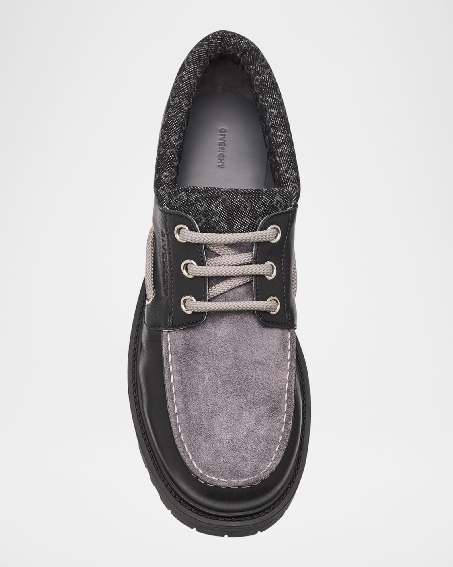 Men's Storm Leather, Suede, and Denim Boat Shoes Product Image