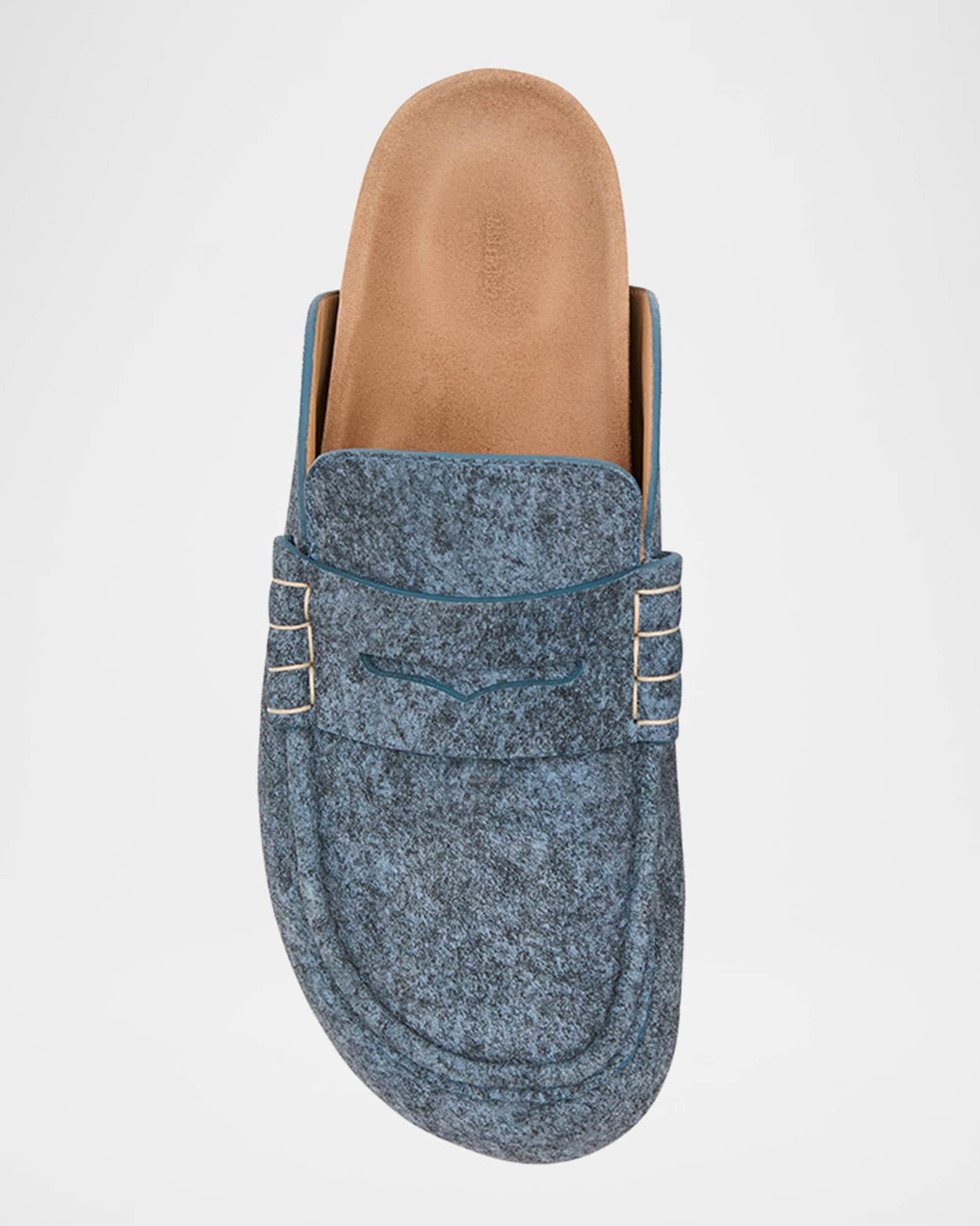 Suede Stitch Loafer Mules Product Image