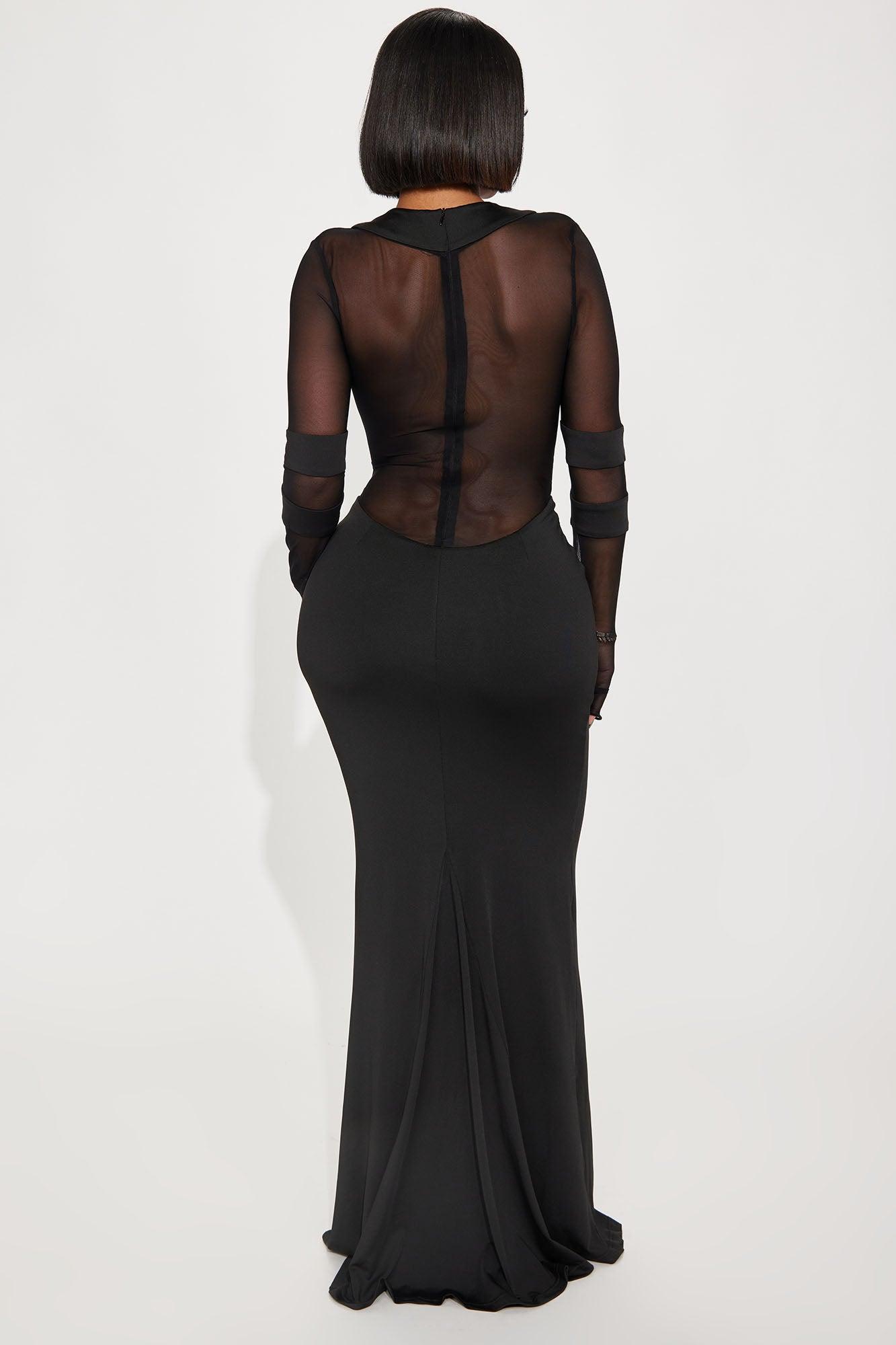 Kendra Sheer Gown - Black Product Image