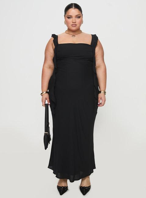 Lanai Maxi Dress Black Curve Product Image