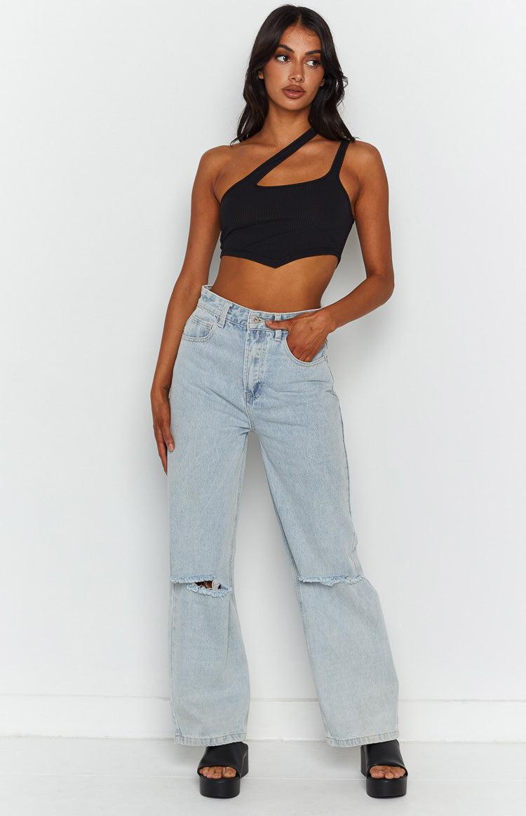 Florence Black One Shoulder Top Product Image