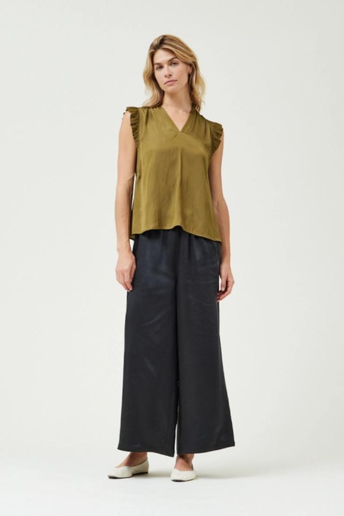 Wide Leg Satin Pants Product Image
