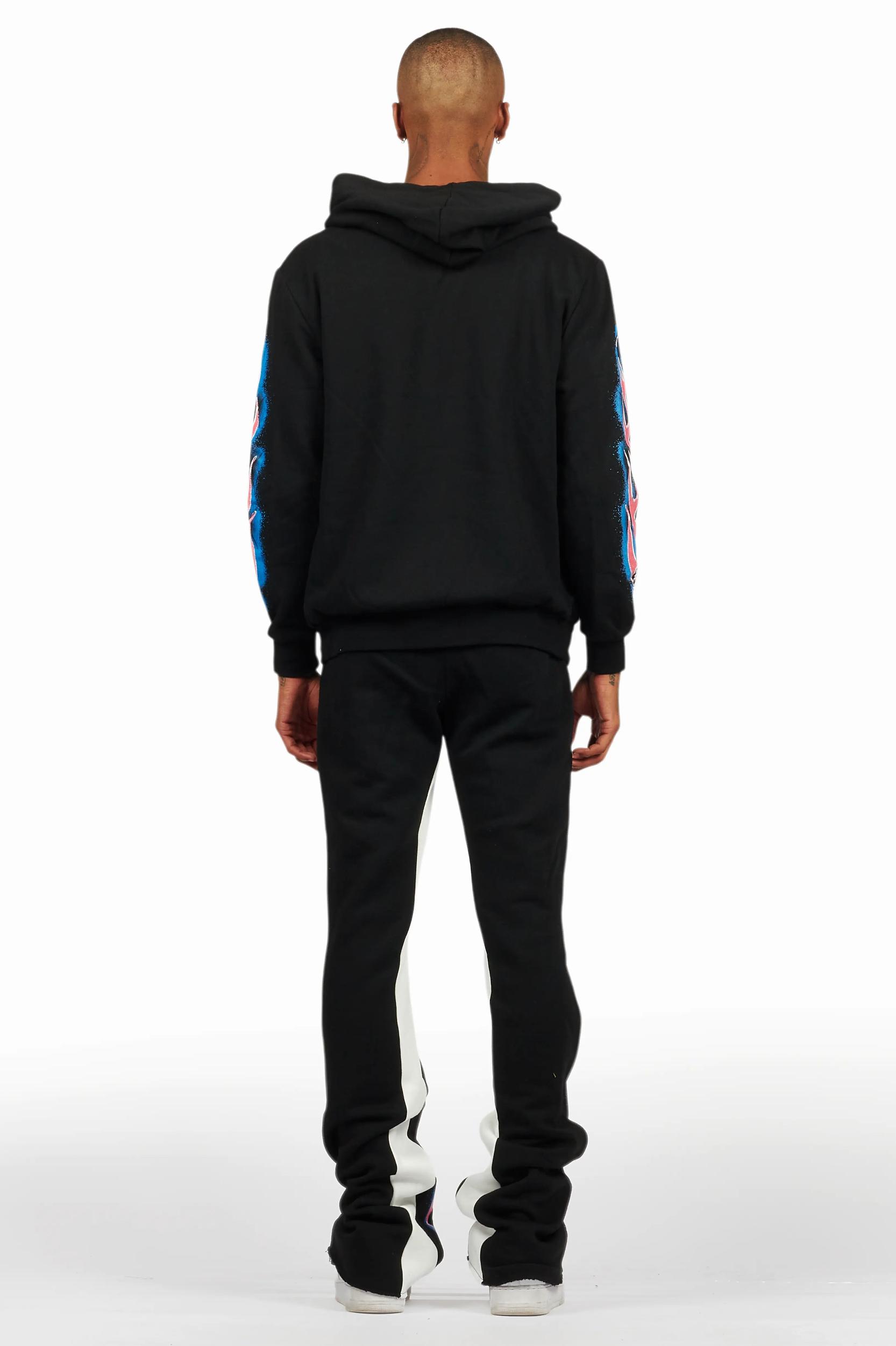 Cairo Black Hoodie/Baggy Track Pant Set Male Product Image