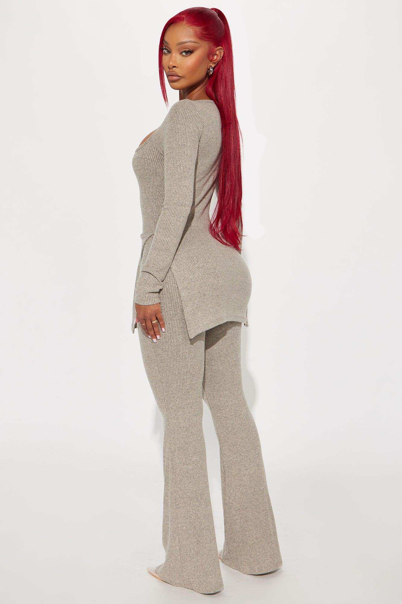 Chloe Cozy Pant Set - Oatmeal Female Product Image