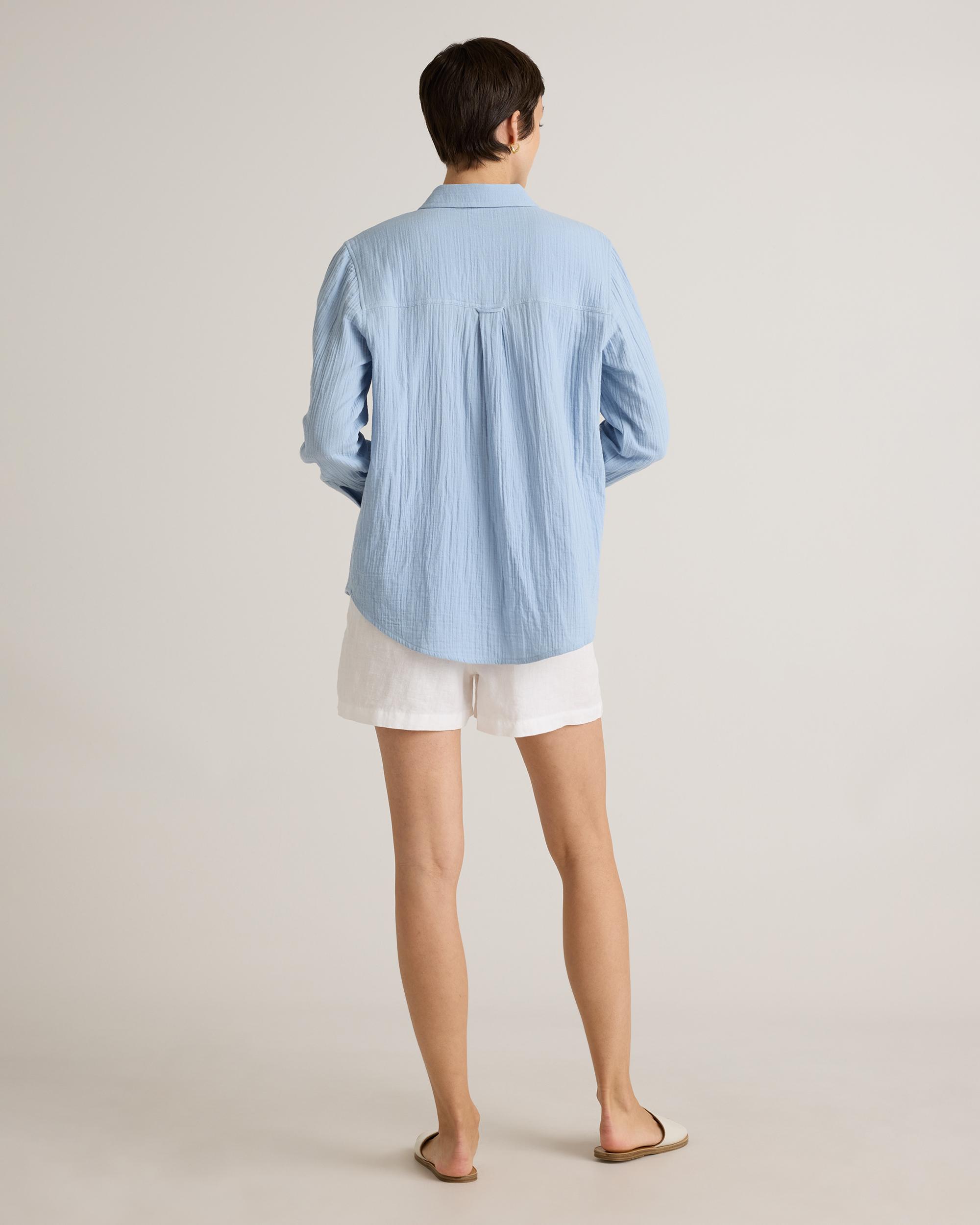 Quince | Women's Gauze Long Sleeve Shirt Organic Cotton Product Image