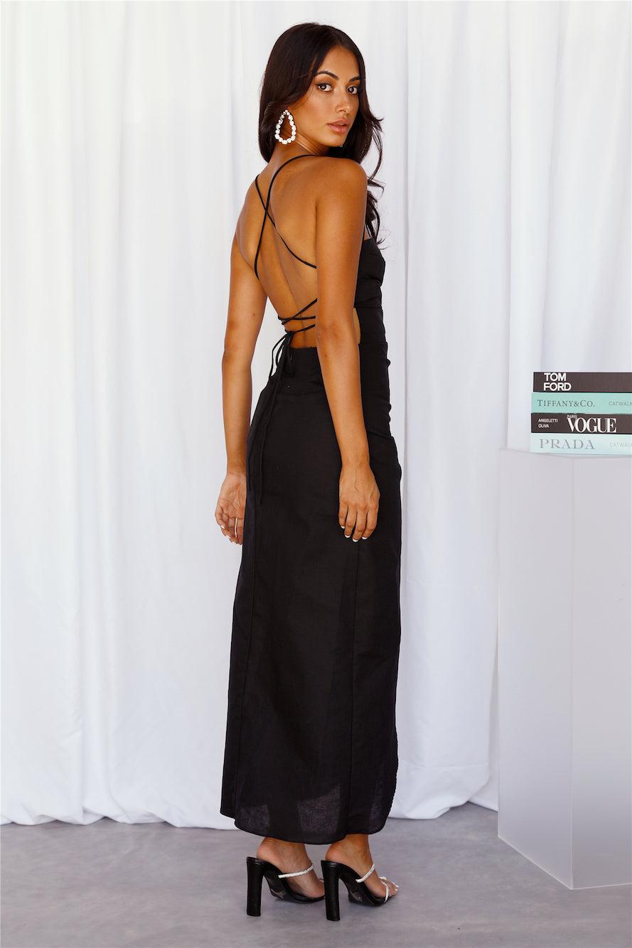 Chained To The Melody Maxi Dress Black Product Image