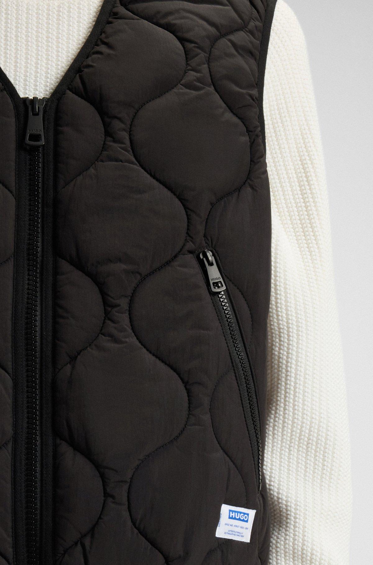 Water-repellent relaxed-fit gilet with onion quilting Product Image