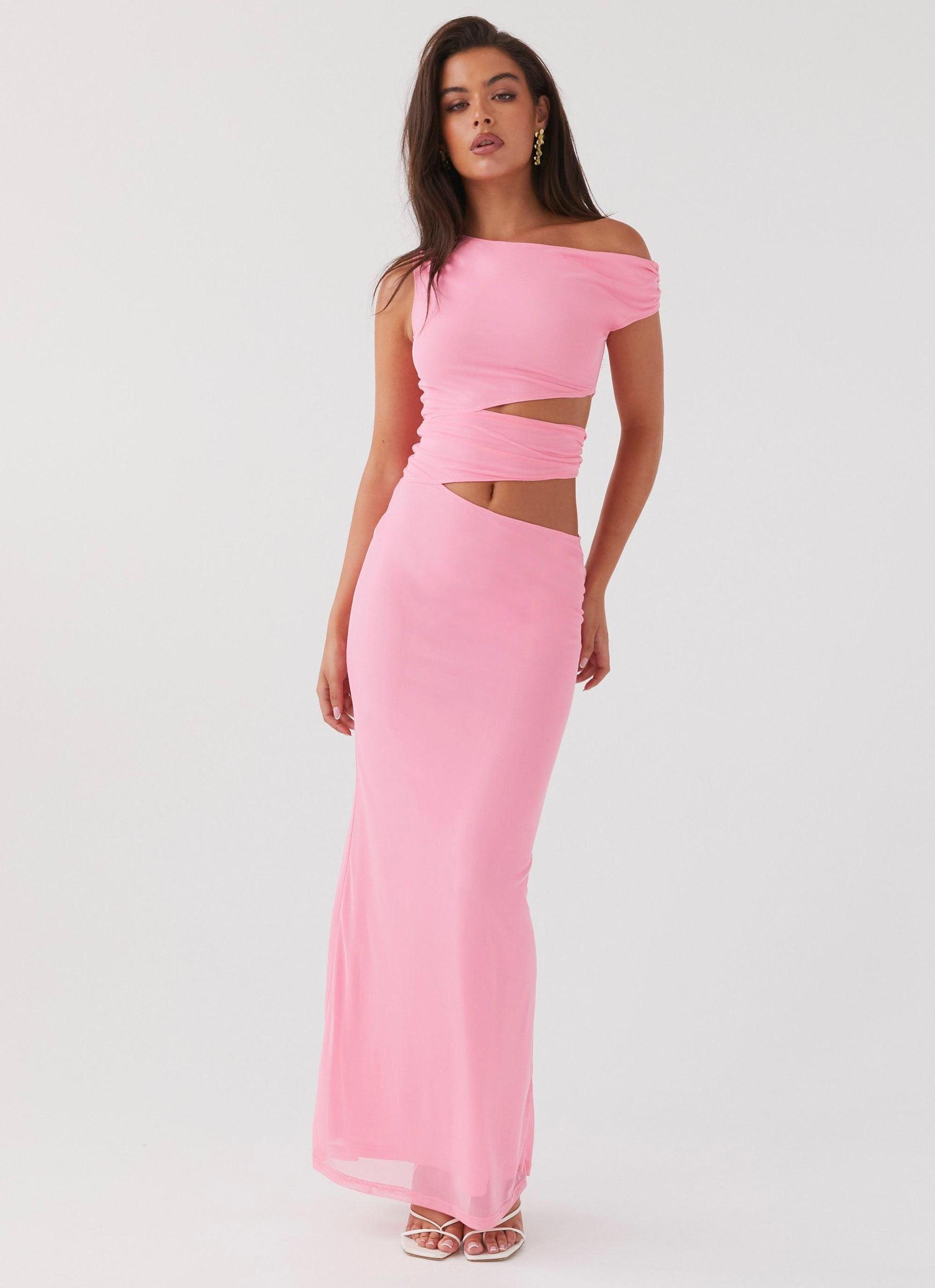Margot One Shoulder Maxi Dress - Candy Product Image