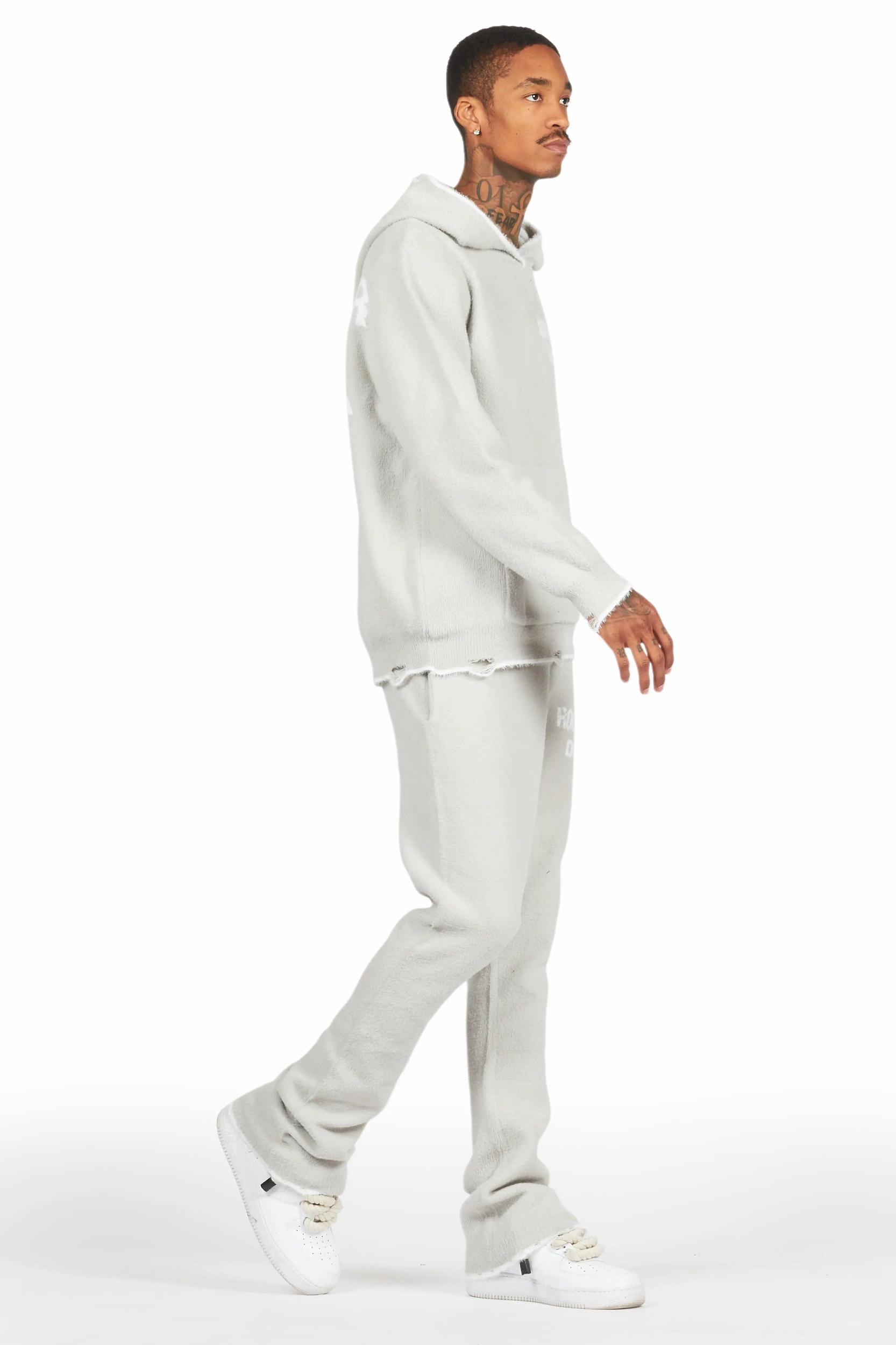 Lake Grey Mohair Knit Track Set Male Product Image