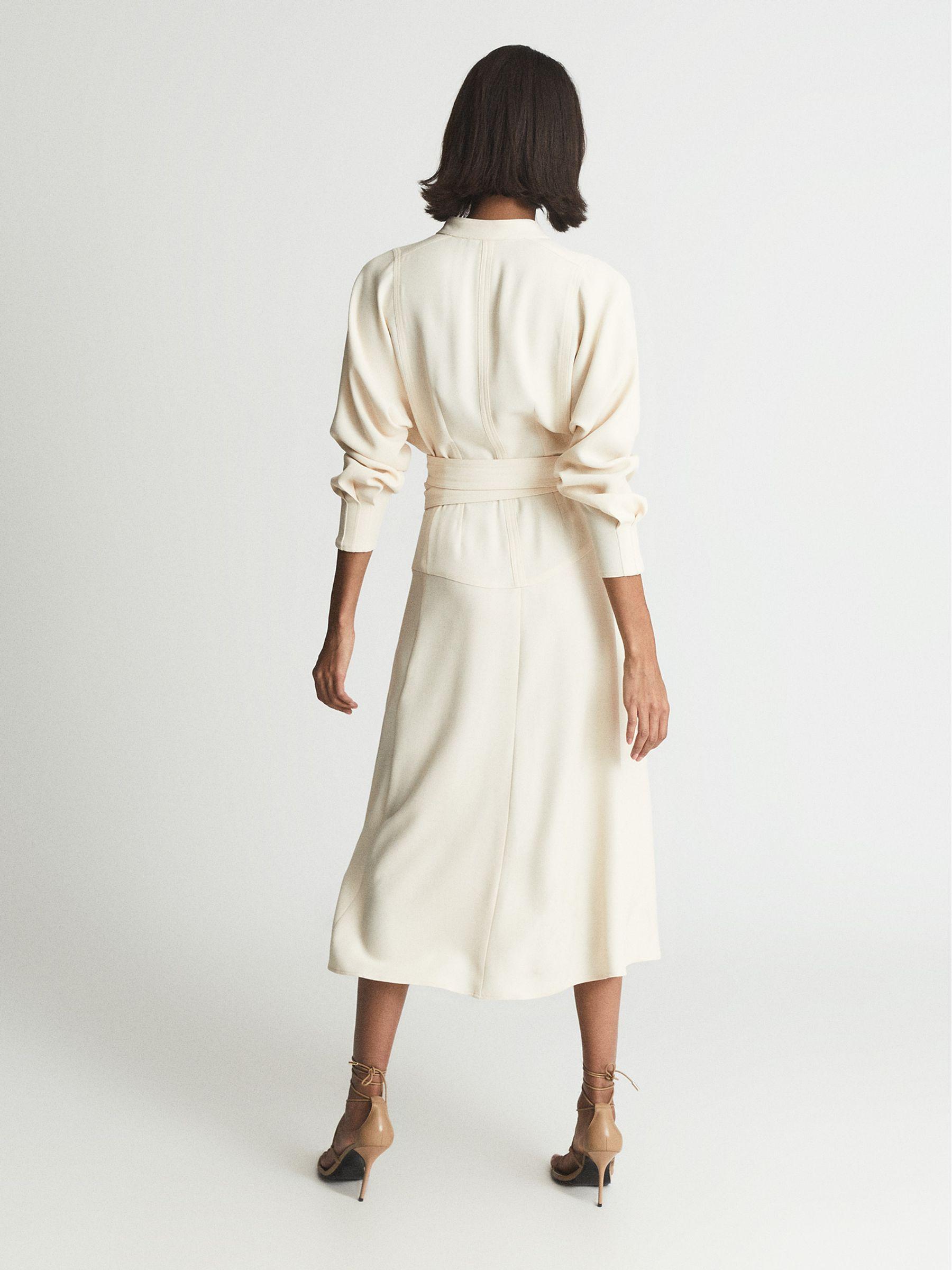 Regular Belted Midi Shirt Dress in Neutral Product Image