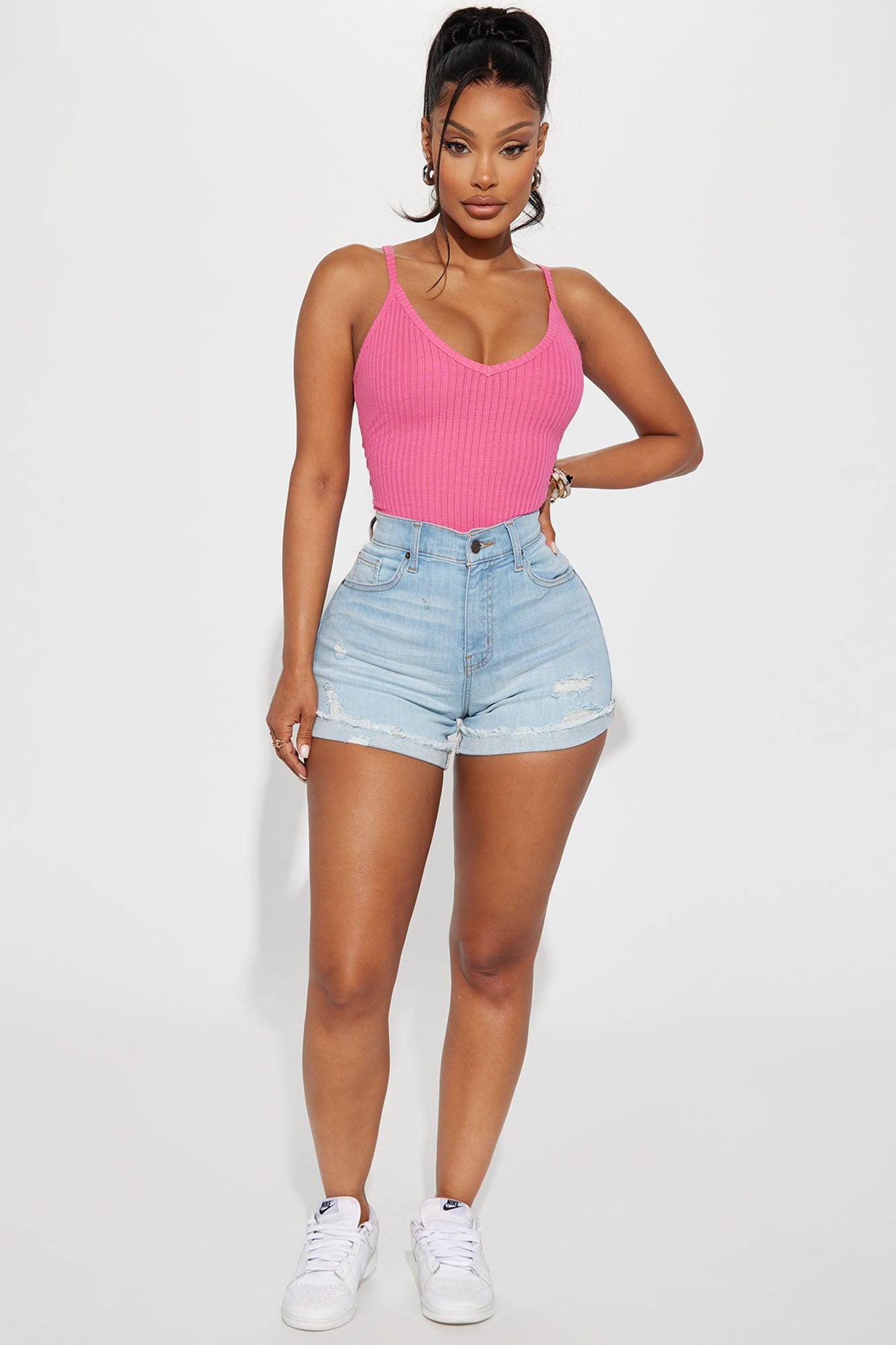 Emma Ribbed Tank - Pink Product Image