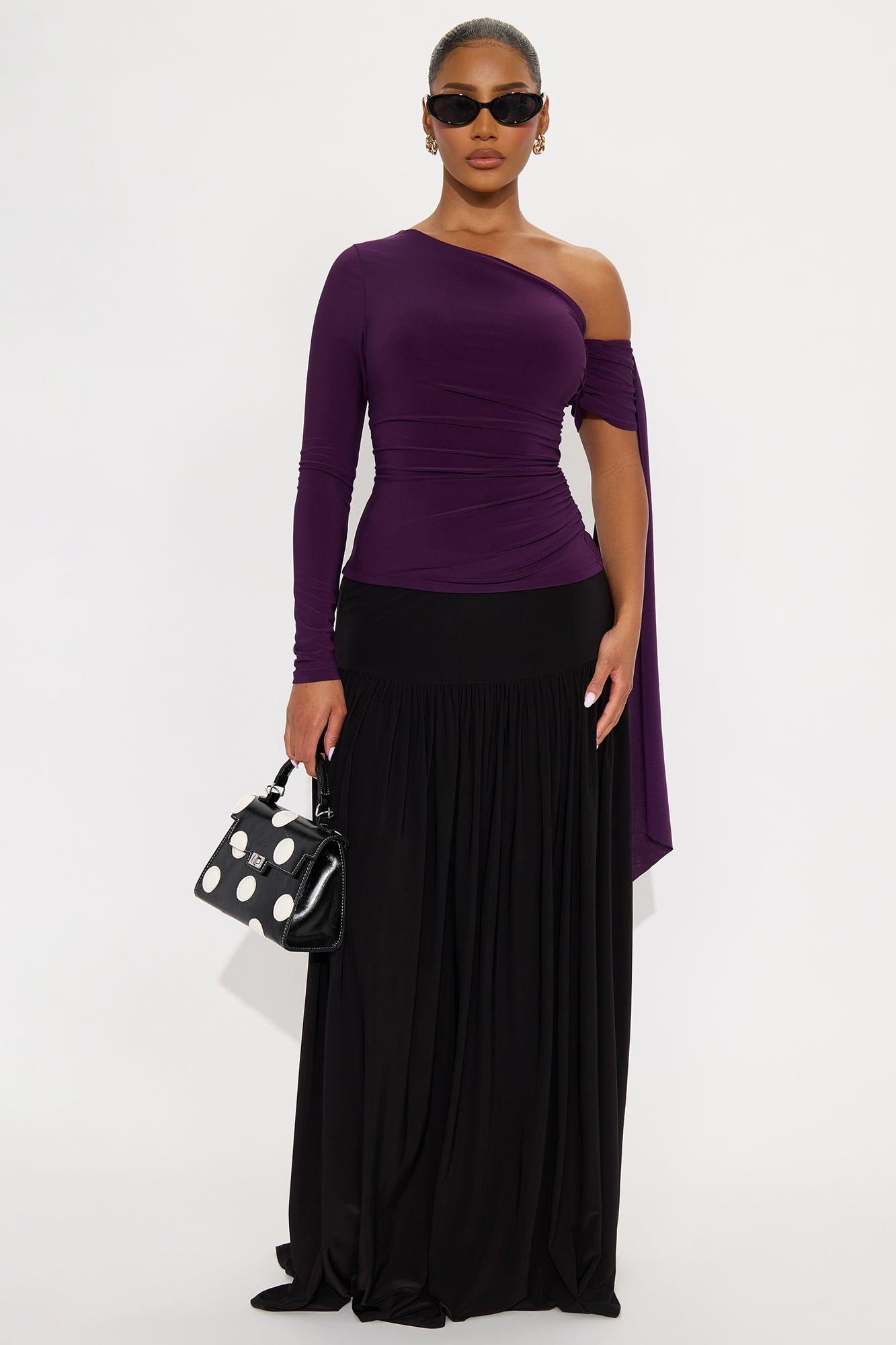 Marnie Tiered Drop Waist Maxi Skirt - Black Female Product Image