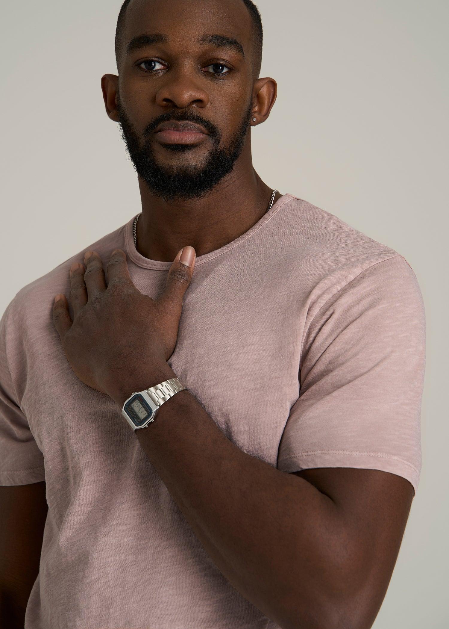 REGULAR-FIT Slub Tee for Tall Men in Desert Rose Product Image