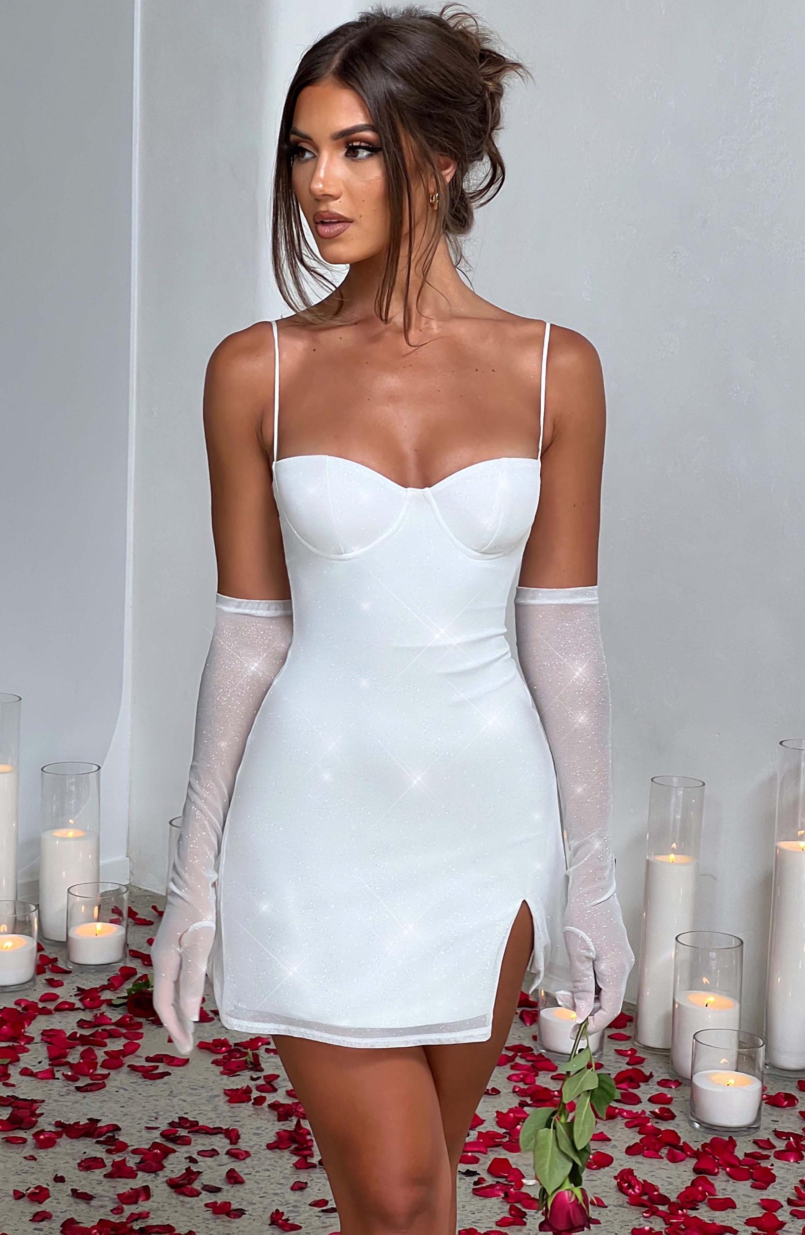 Pixie Mini Dress - Ivory Sparkle Product Image