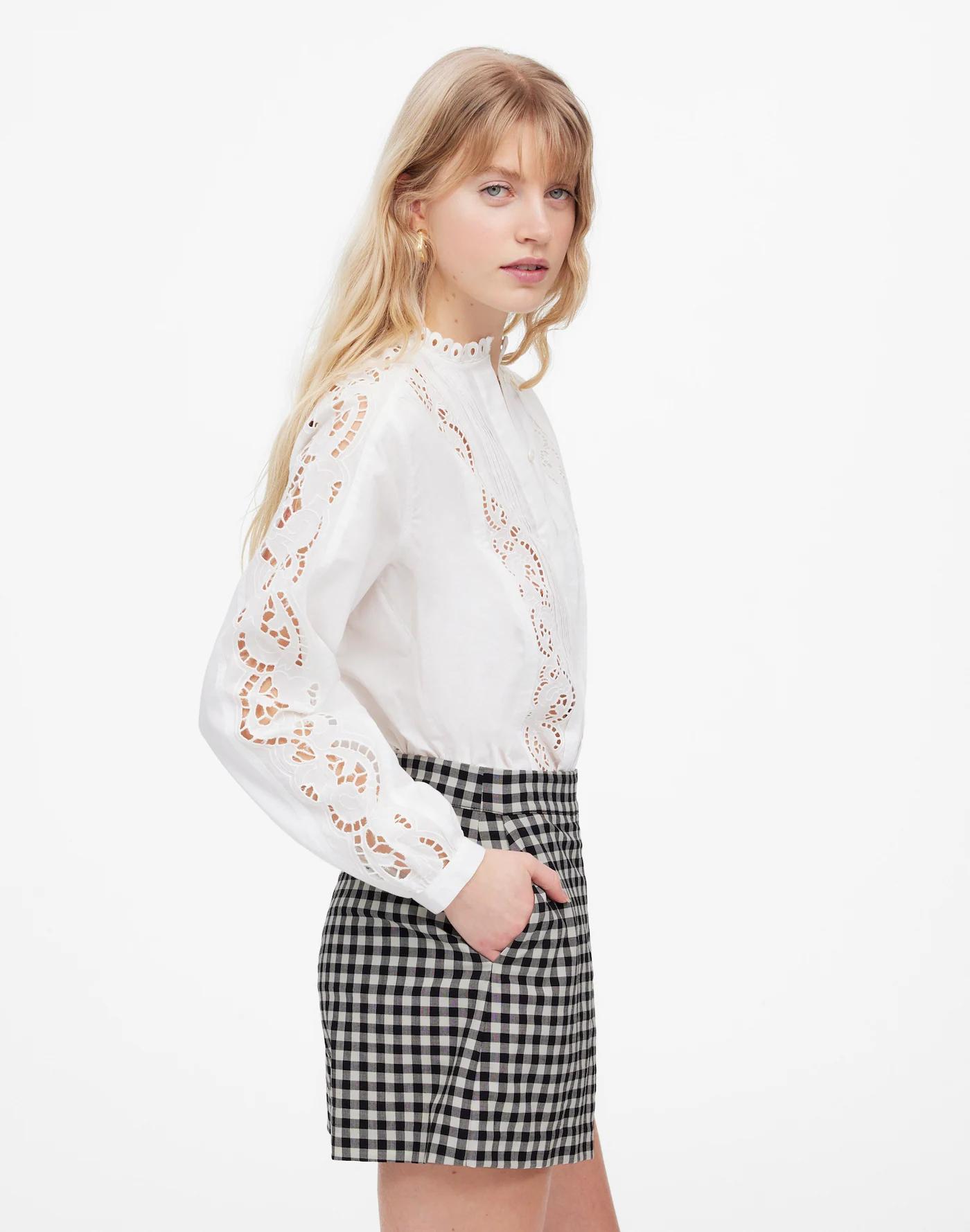 Gingham Mini Skort Product Image