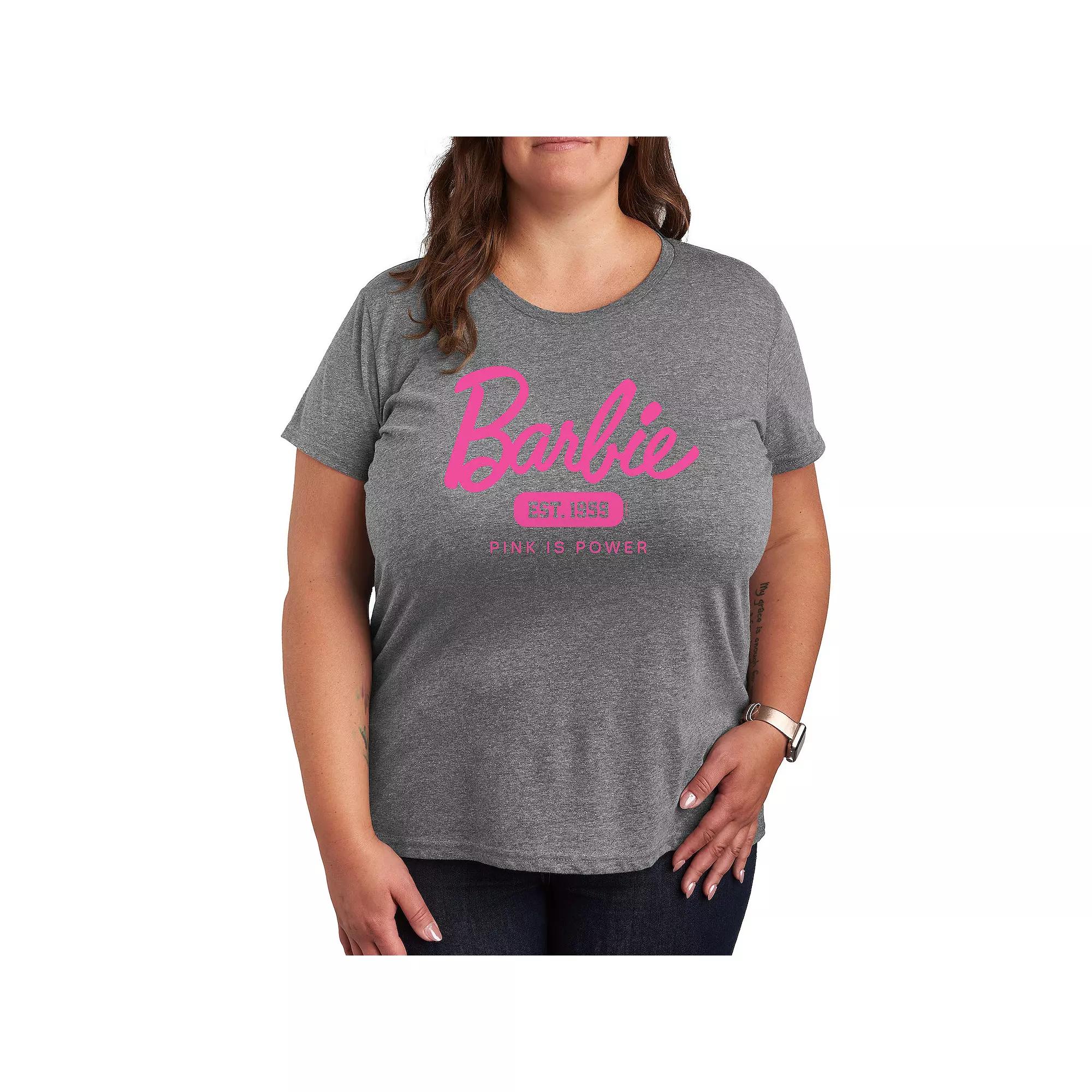 Plus Barbie® Pink Is Power Graphic Tee, Women's,  Product Image