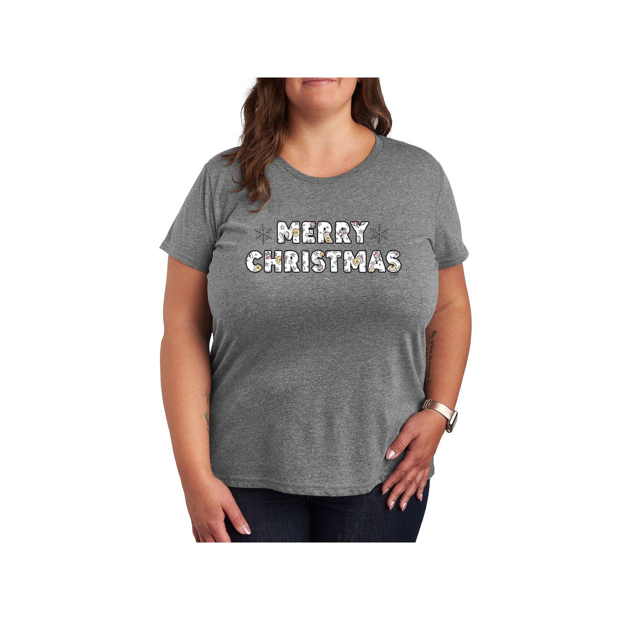 Disney's Winnie The Pooh Plus Merry Christmas Graphic Tee, Women's,  Product Image