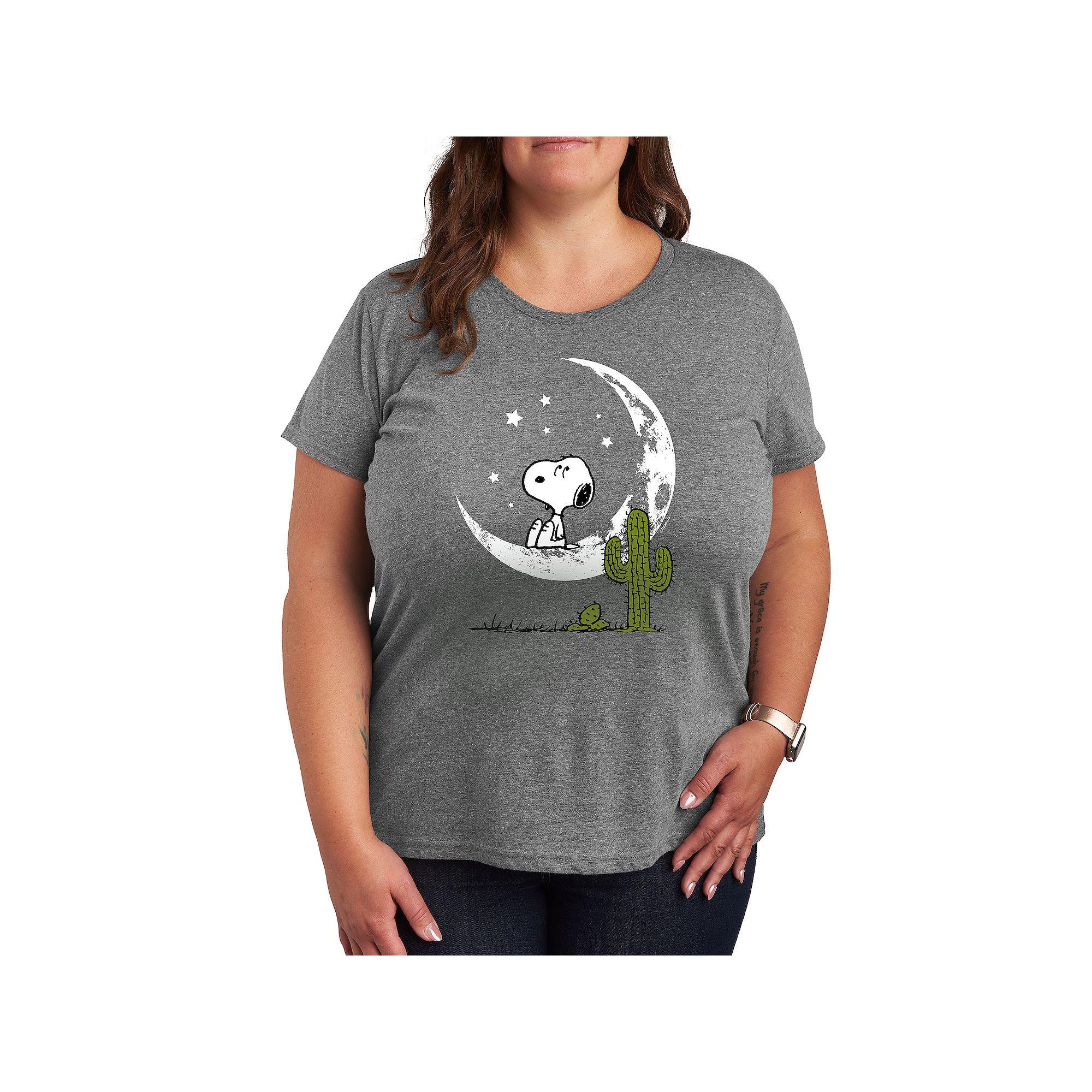 Plus Peanuts Snoopy Desert On Moon Graphic Tee, Women's,  Product Image
