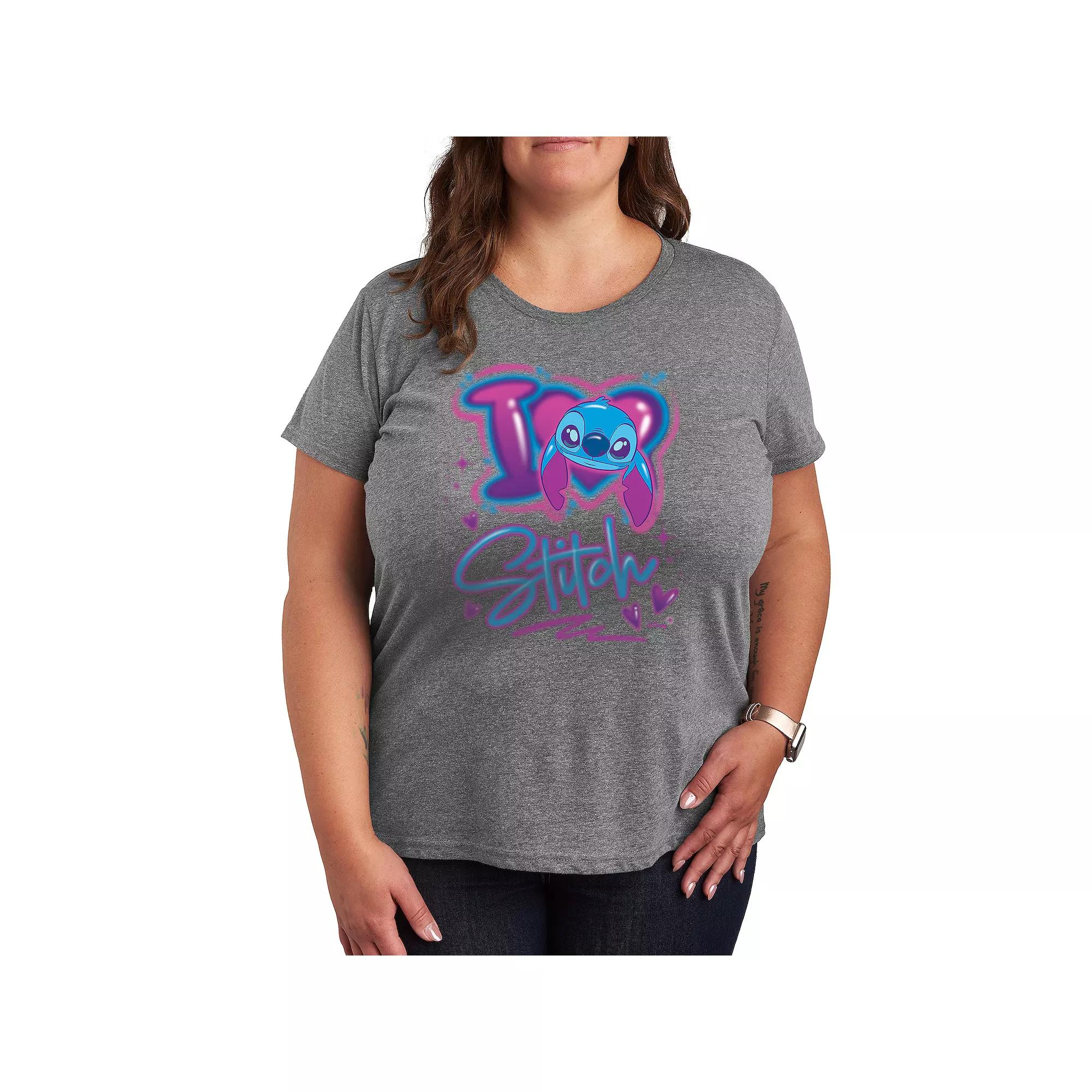 Disney's Lilo & Stitch Plus I Love Stitch Graphic Tee, Women's,  Product Image