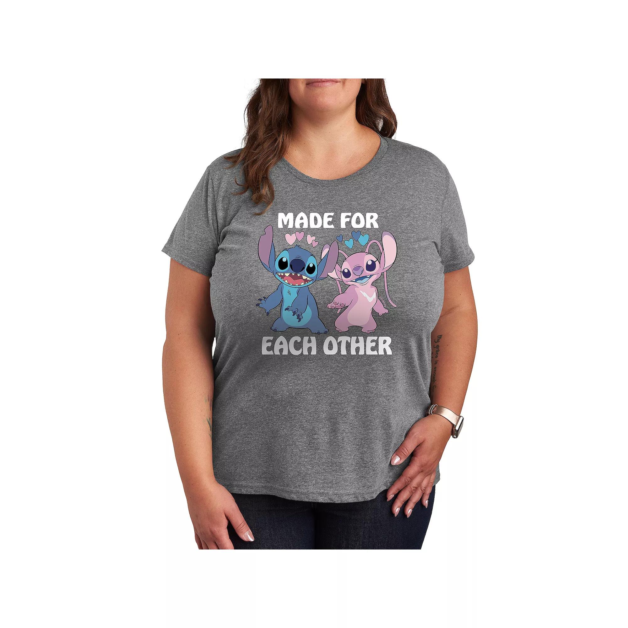 Disney's Lilo & Stitch Plus Made For Each Other Graphic Tee, Women's,  Product Image