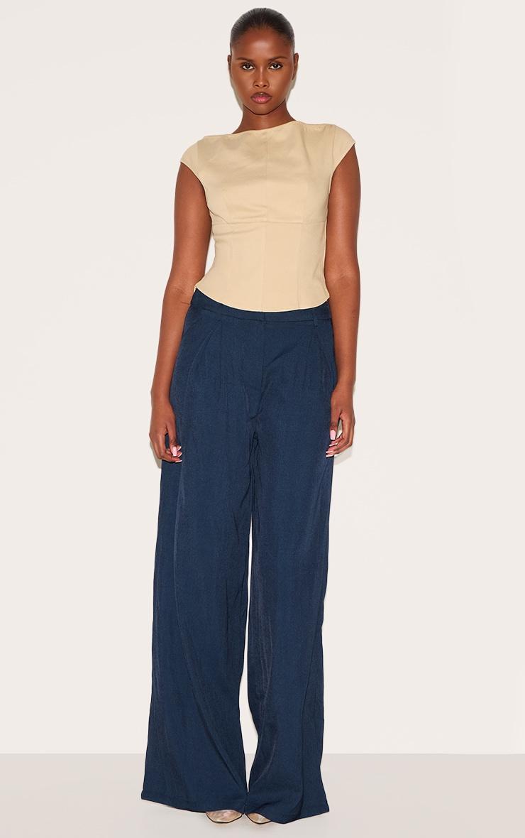 Sand Structured Stretch Woven Corset Product Image