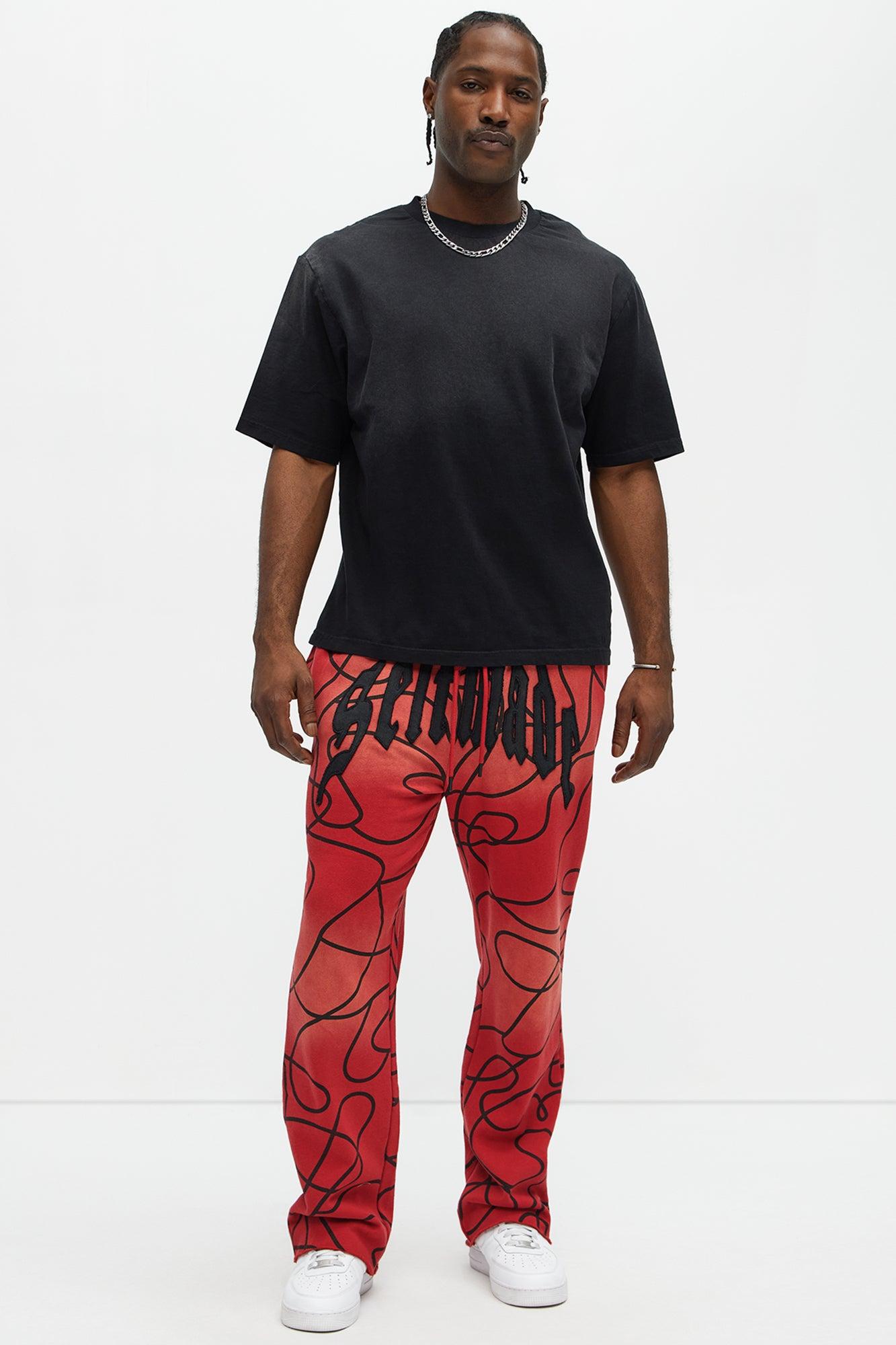 Tyson Selfmade Straight Sweatpants - Red Product Image