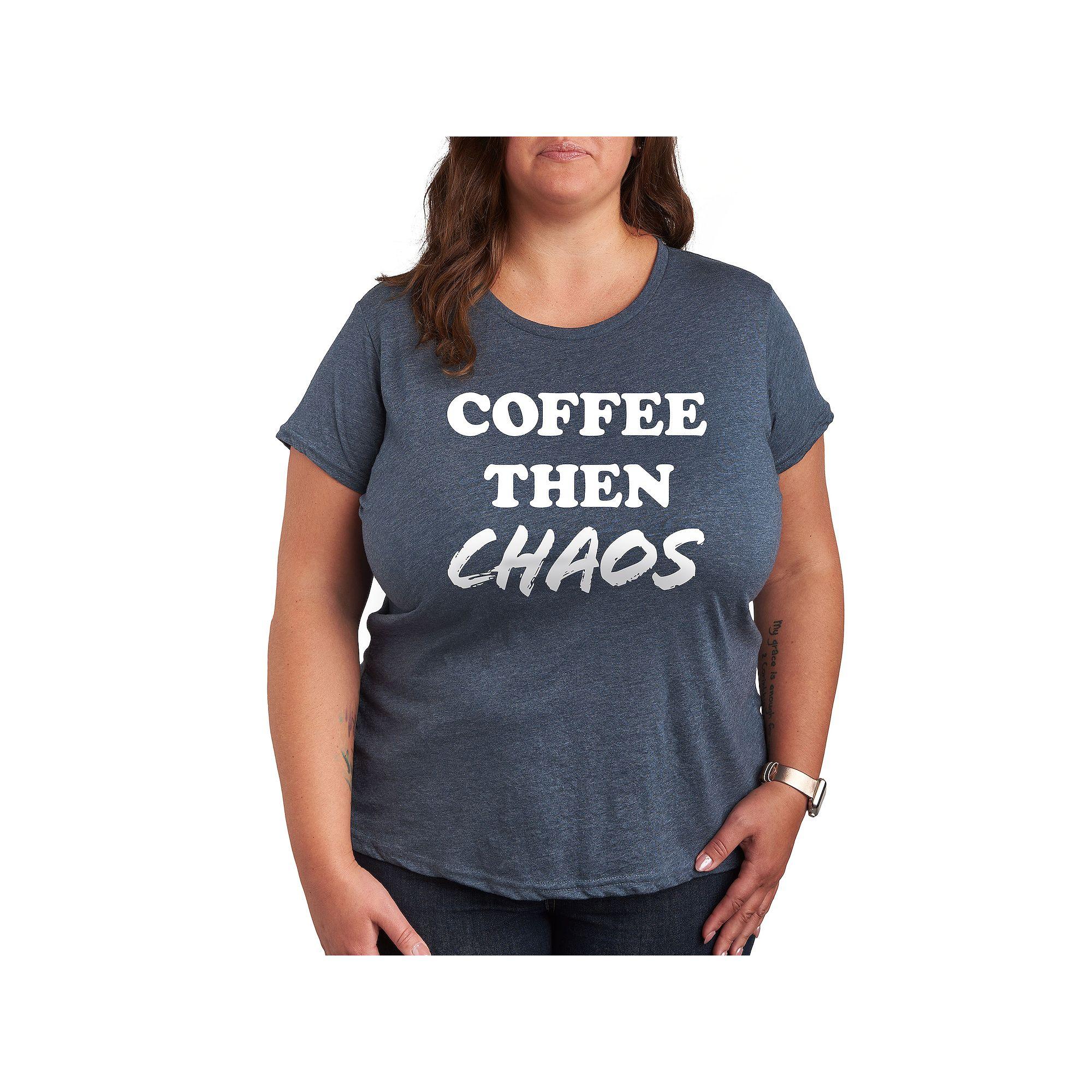 Plus Coffee Then Chaos Graphic Tee, Women's,  Product Image