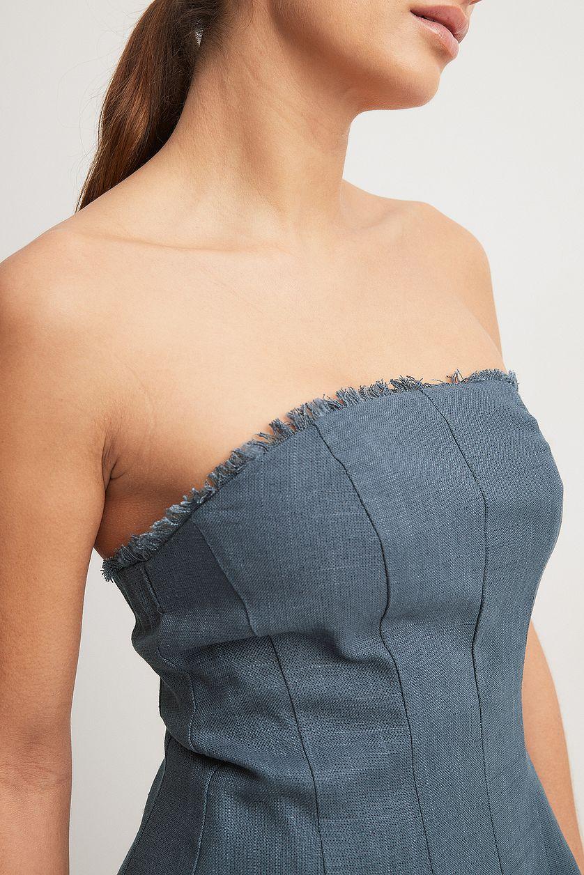 Linen Blend Bandeau Top Product Image