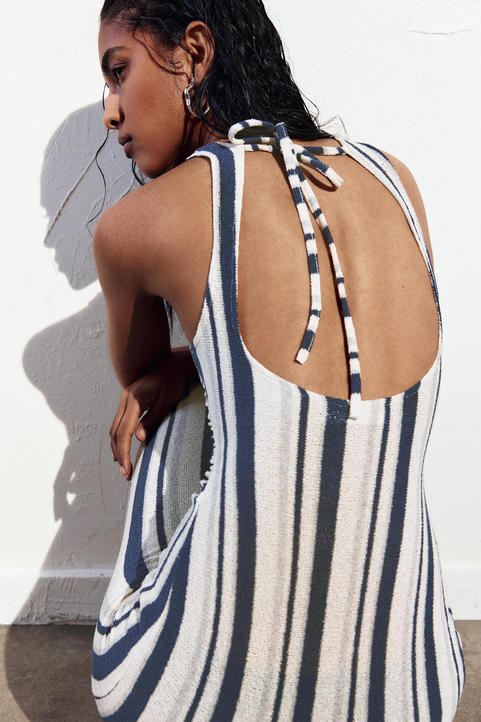 Striped rustic midi dress Product Image