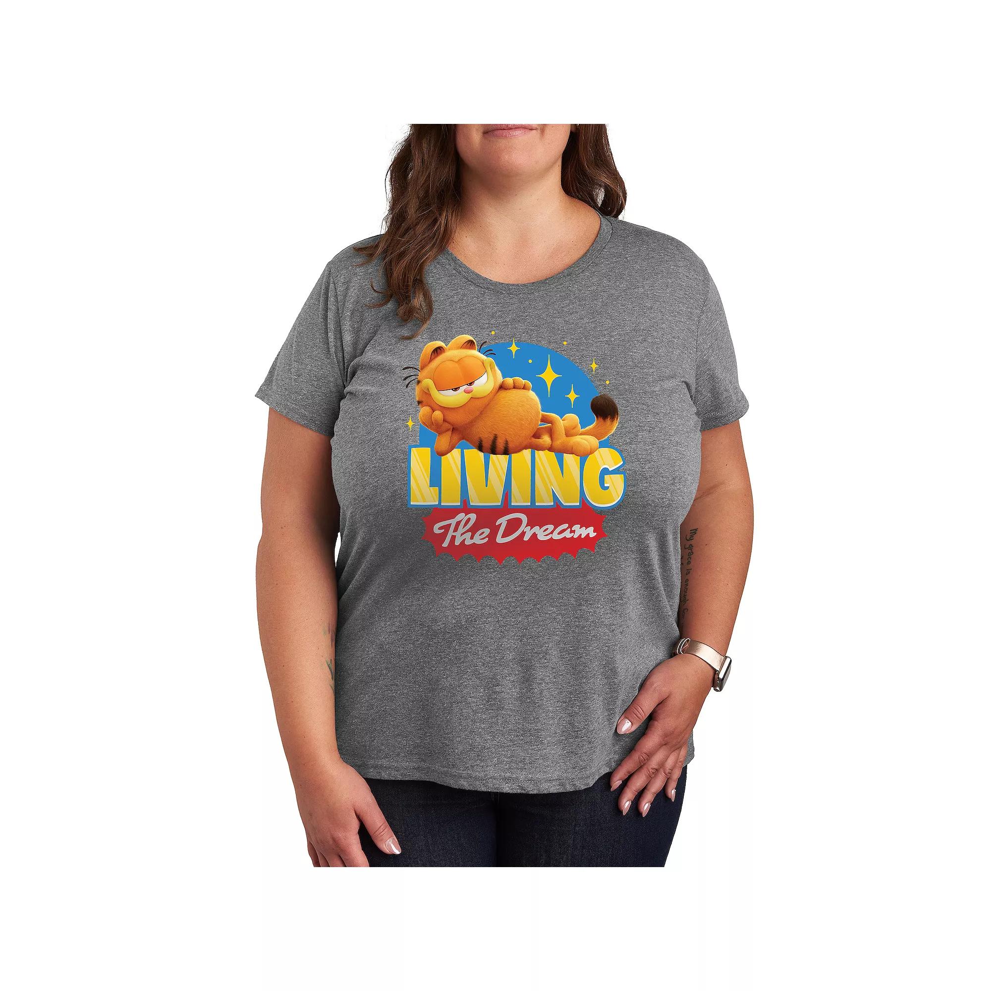 Plus The Garfield Movie Living The Dream Graphic Tee, Women's,  Product Image