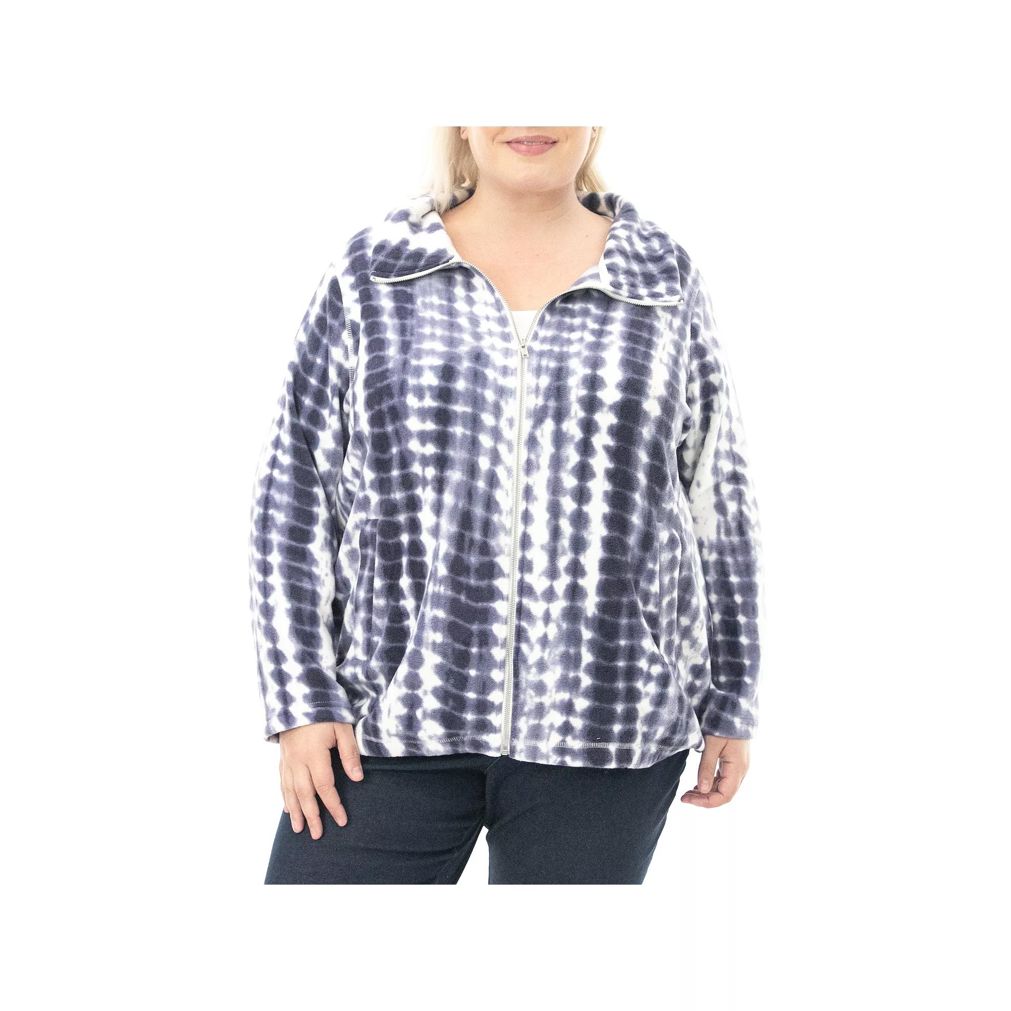 Plus Size Nina Leonard Sherpa Jacket, Women's, Size: 3XL, Blue Team Product Image