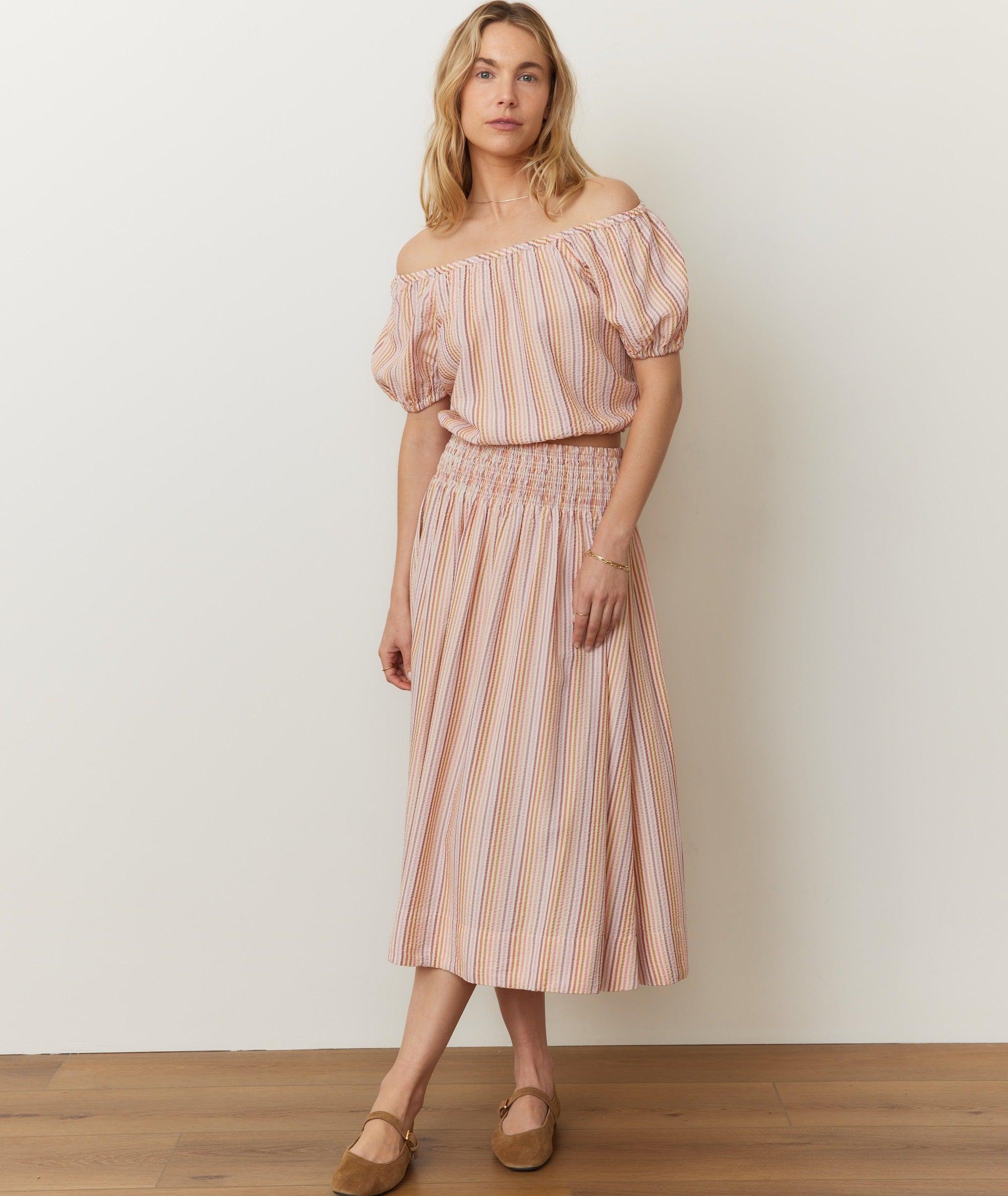 Marella Seersucker Crop Blouse Product Image