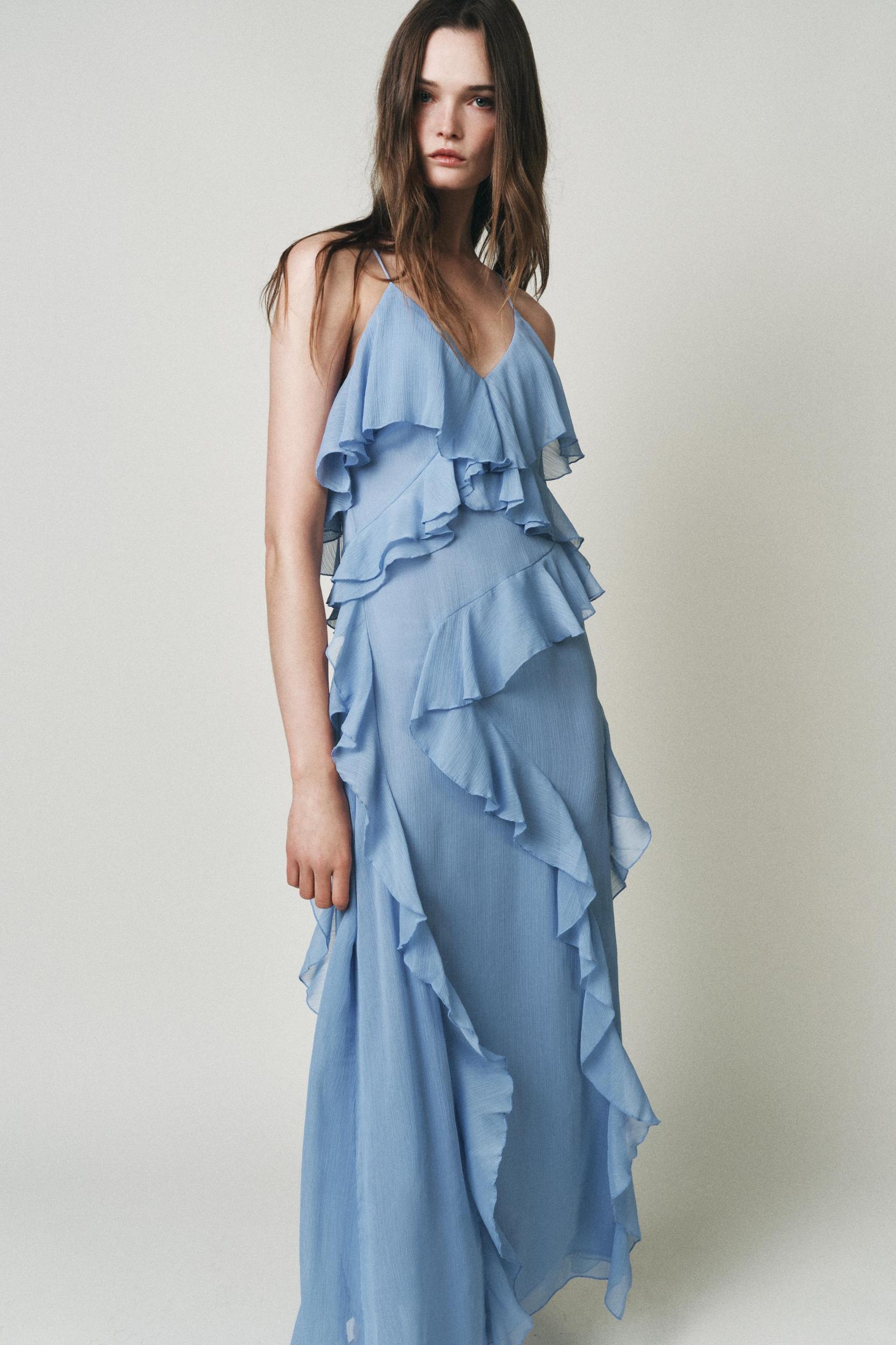 RUFFLED DRESS ZW COLLECTION Product Image