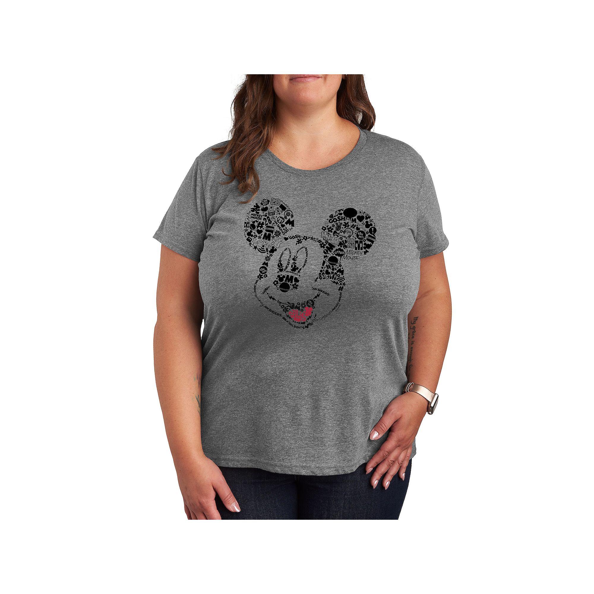 Disney's Mickey Mouse Plus Iconic Fill Graphic Tee, Women's,  Product Image