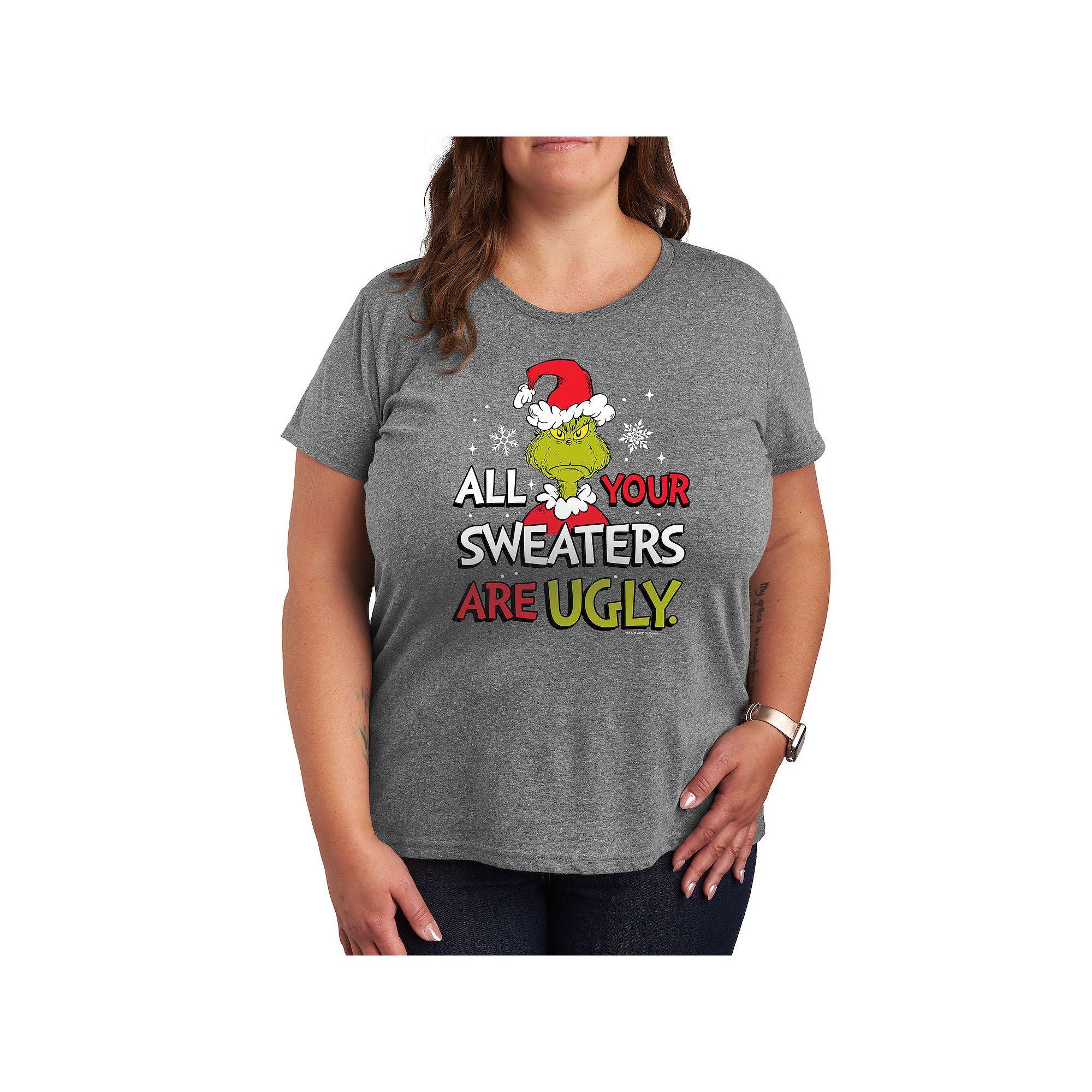Plus Dr. Seuss The Grinch Sweaters Are Ugly Graphic Tee, Women's,  Product Image