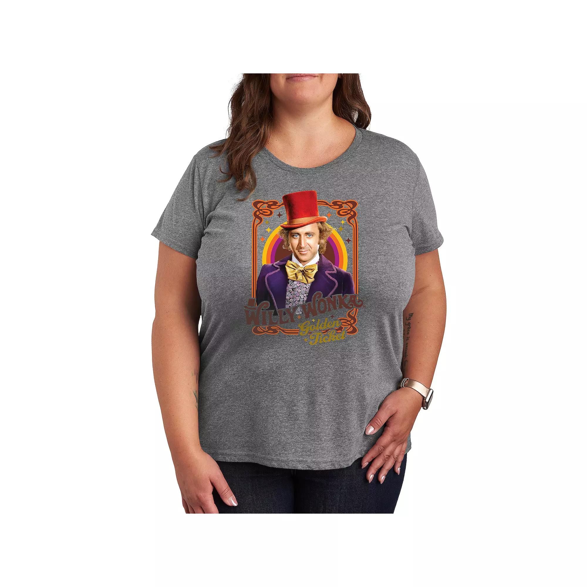 Plus Willy Wonka and the Chocolate Factory Willy Wonka Frame Graphic Tee, Women's,  Product Image