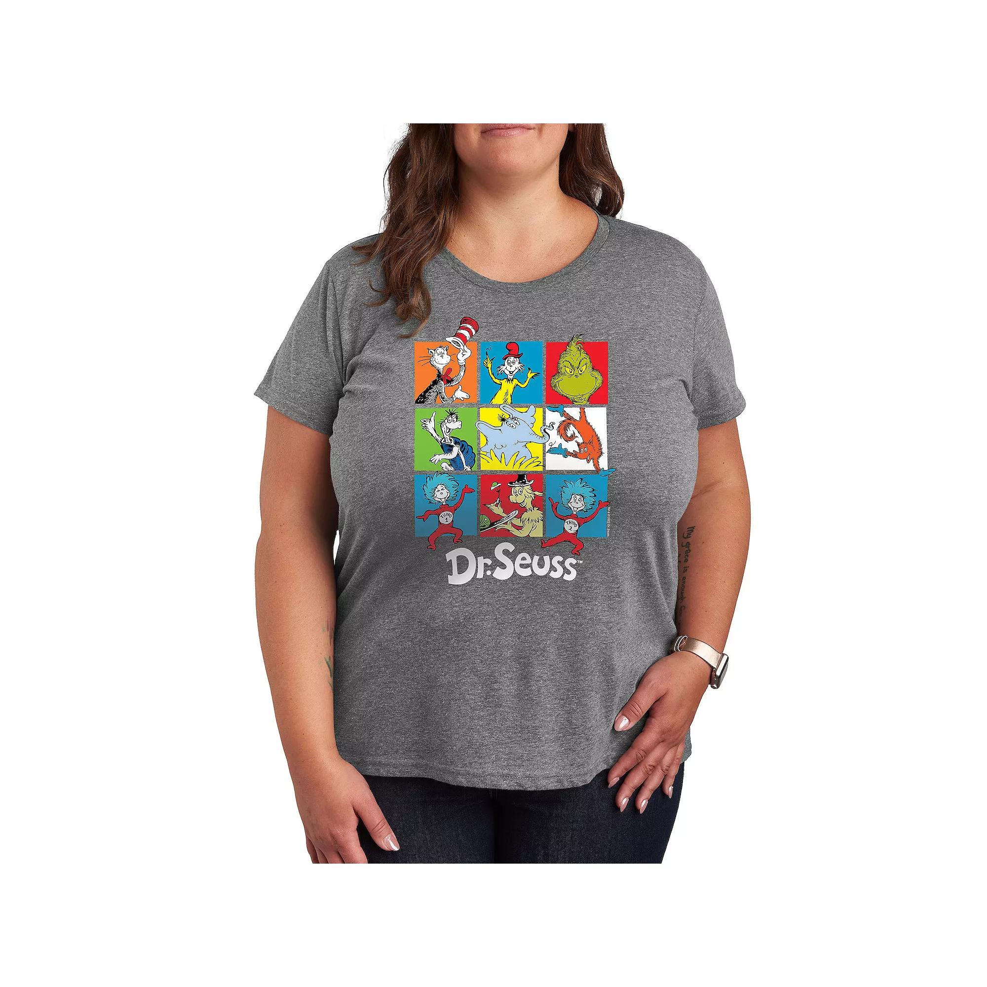 Plus Dr. Seuss Grid Graphic Tee, Women's,  Product Image