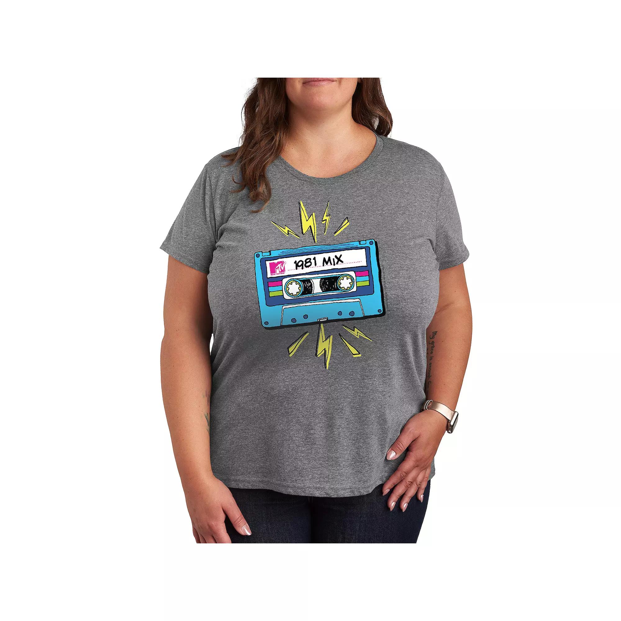 Plus MTV Cassette Graphic Tee, Women's,  Product Image