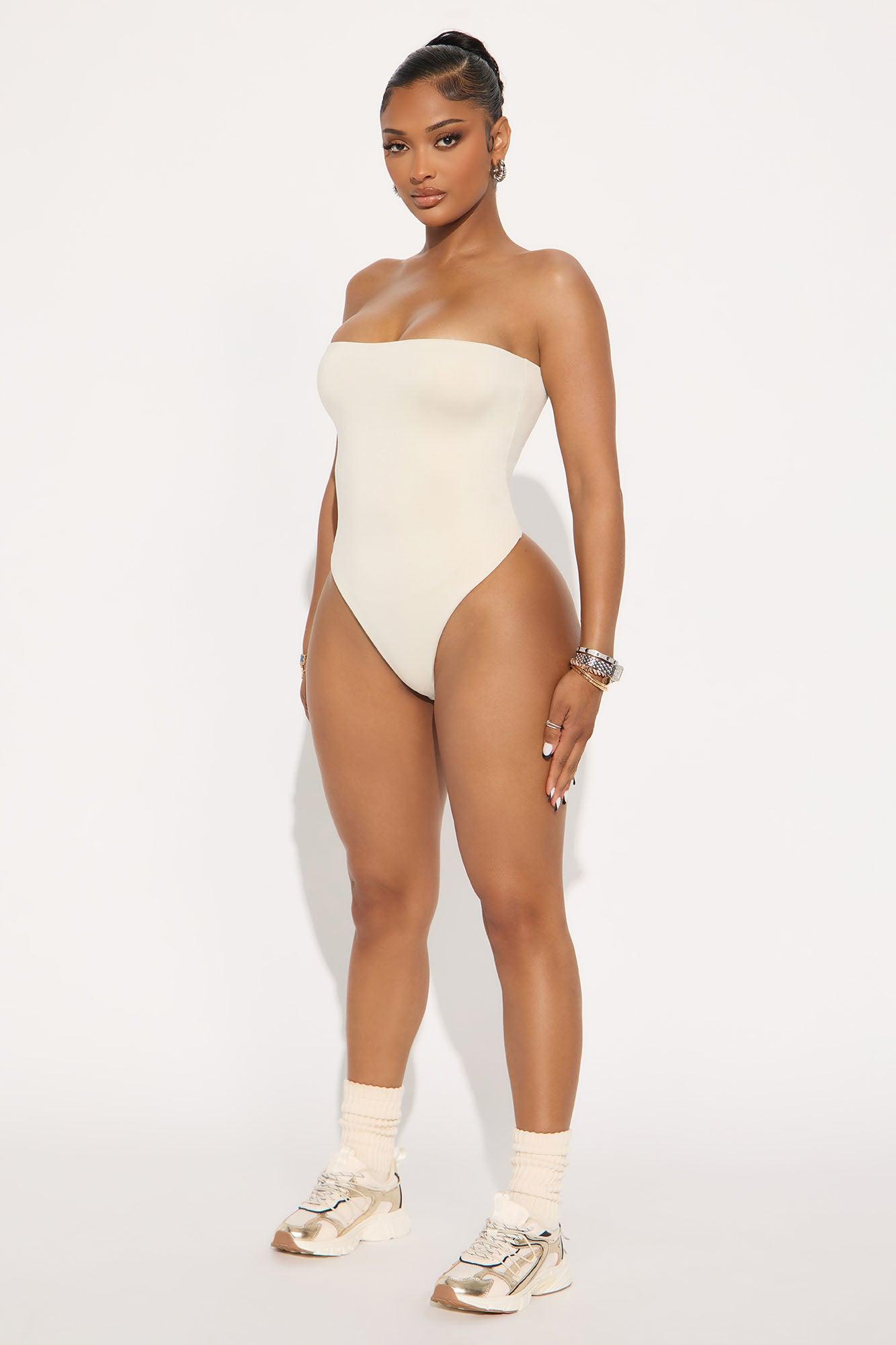 Contour Double Lined Strapless Bodysuit - Bone Female Product Image
