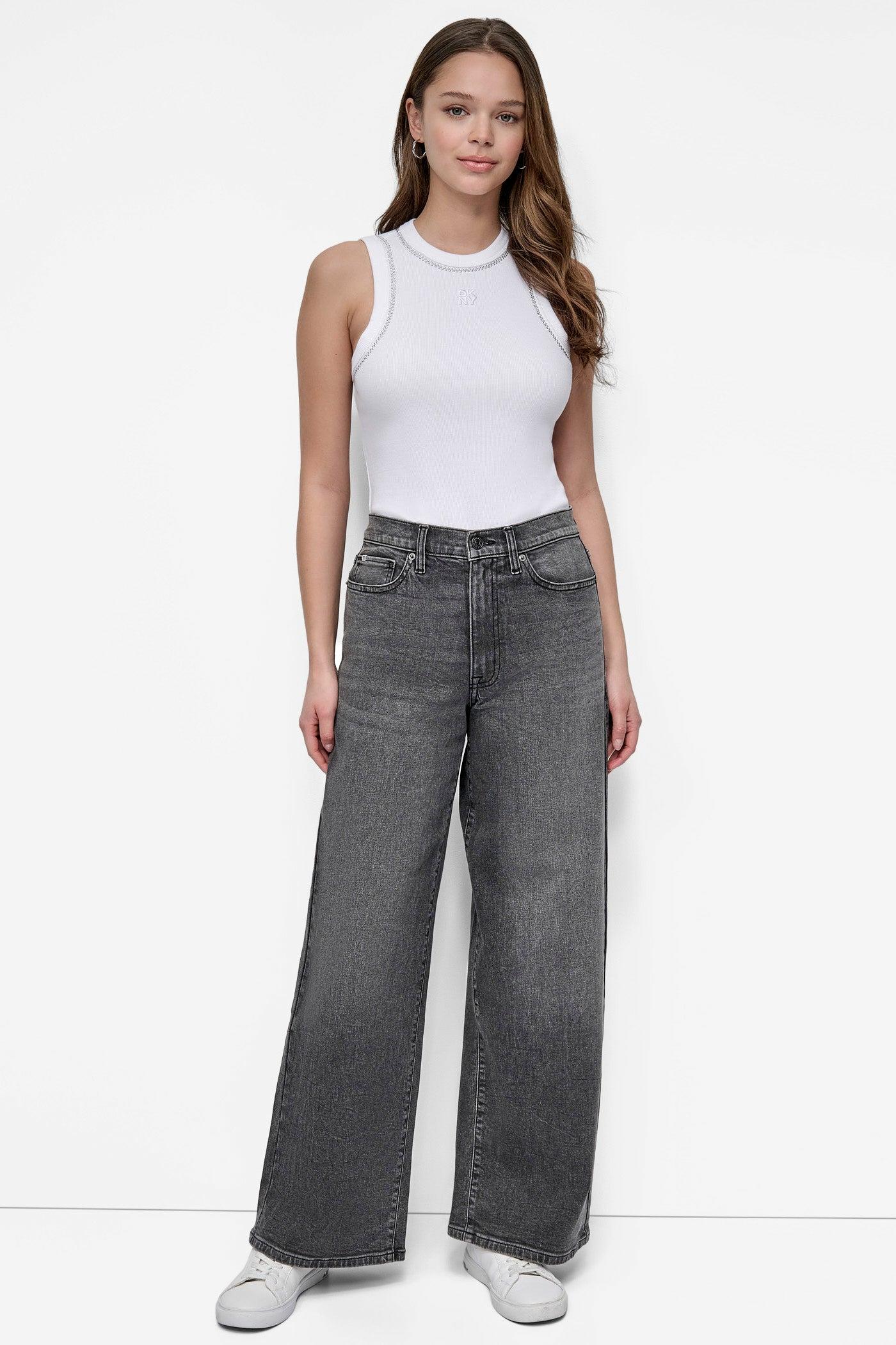 HIGH-RISE TAILORED WIDE-LEG JEAN Product Image