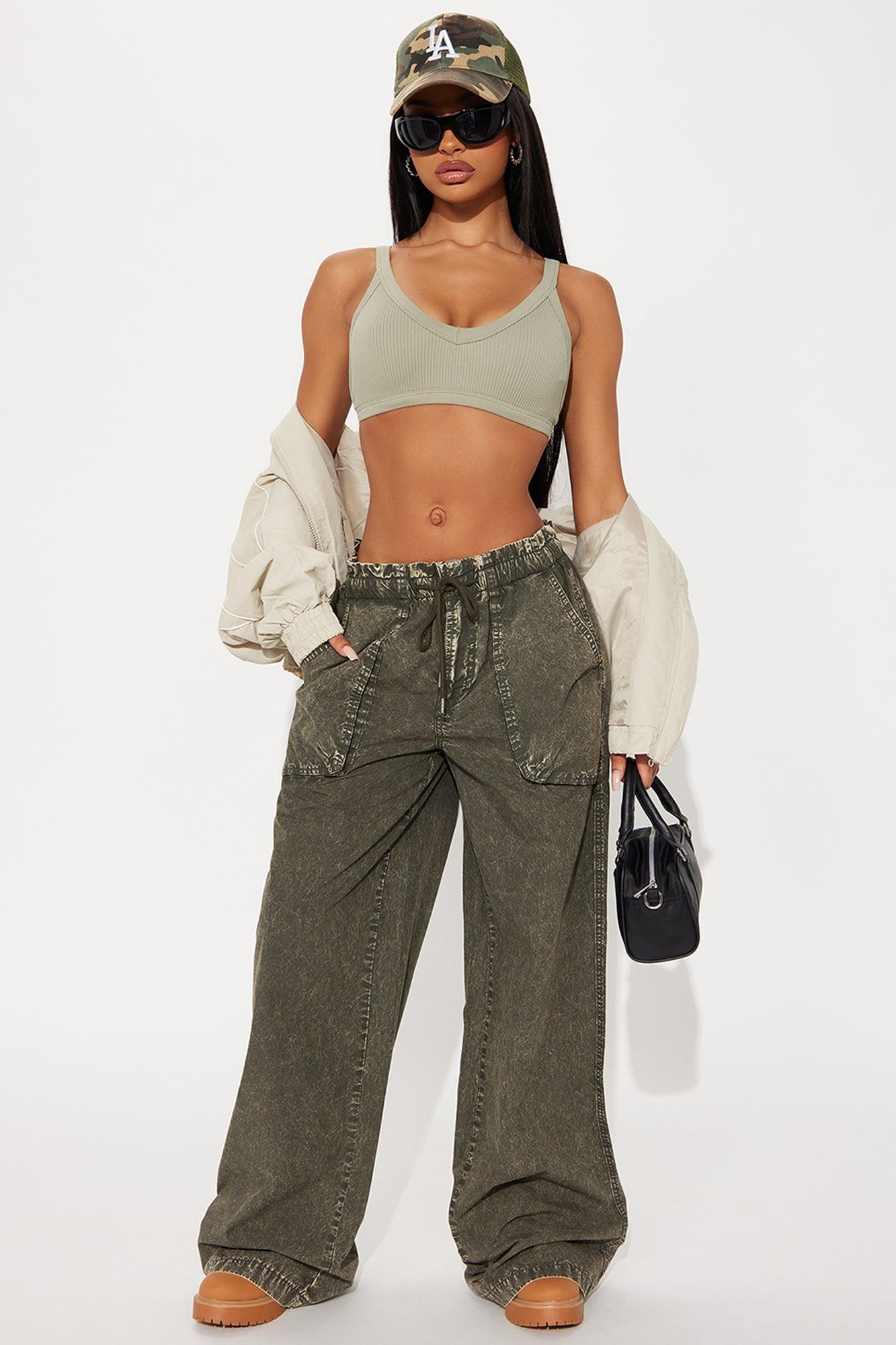 Tlalli Seamless Bra Top - Olive Female Product Image