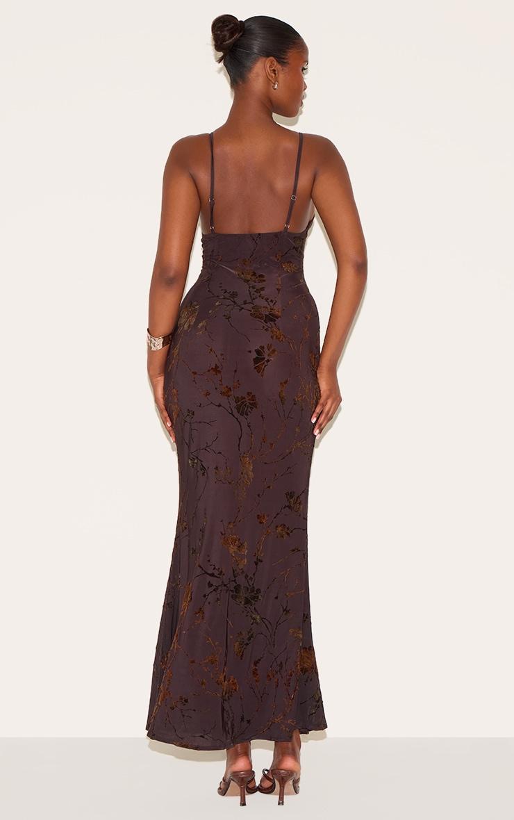 Plum Devore V-neck Maxi Dress Product Image