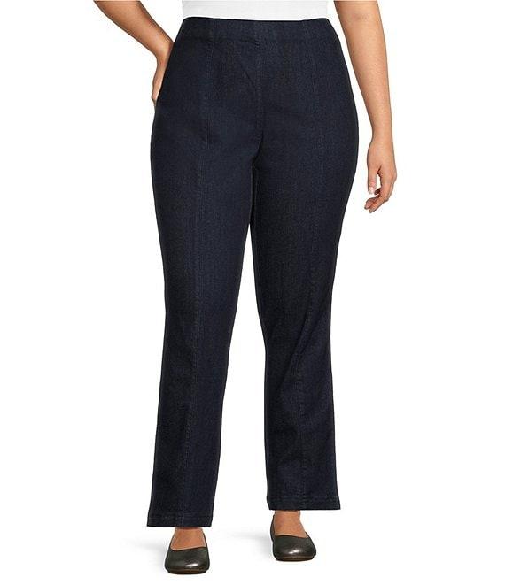 Intro Plus Size Nia Straight Leg Pull-On Pants Product Image