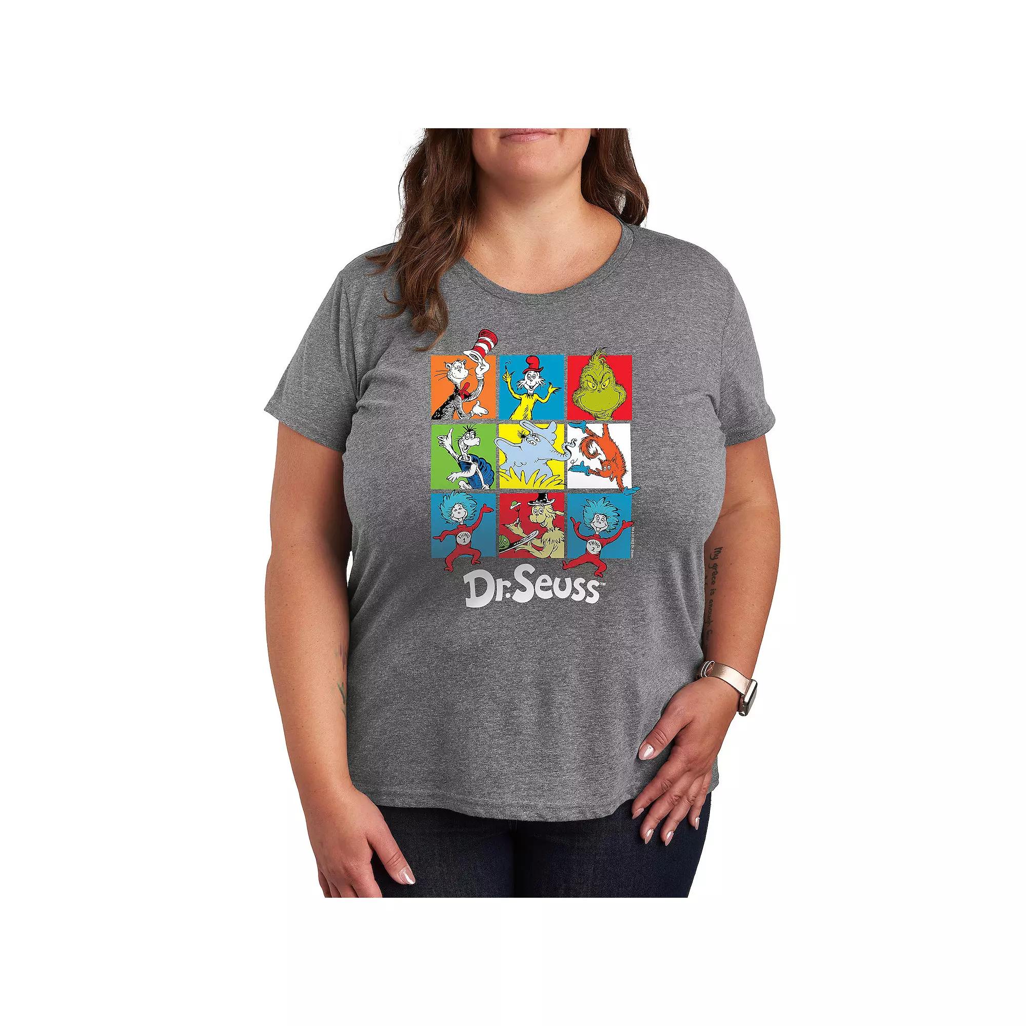 Plus Dr. Seuss Grid Graphic Tee, Women's,  Product Image