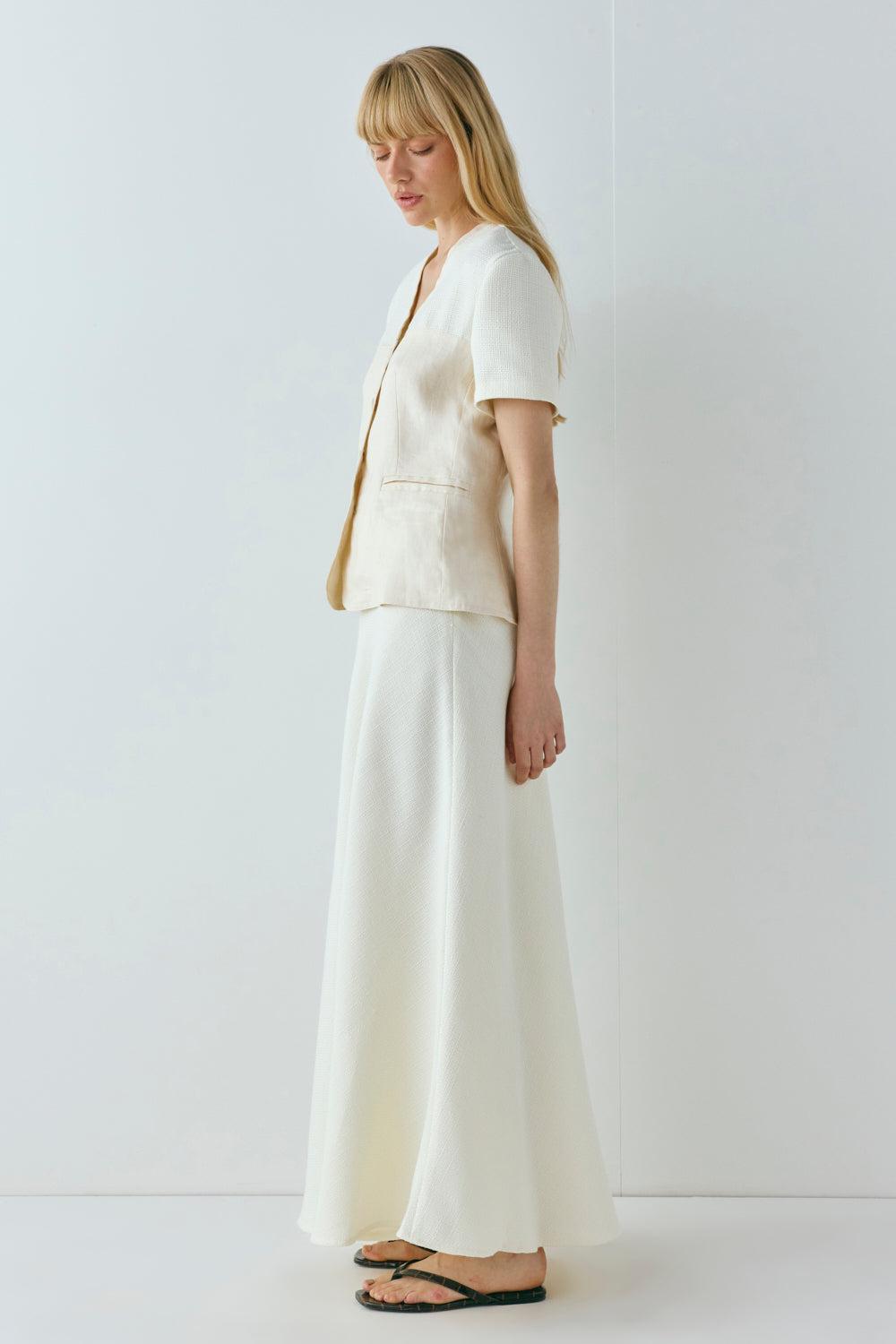 Cece Maxi Skirt Cream Product Image