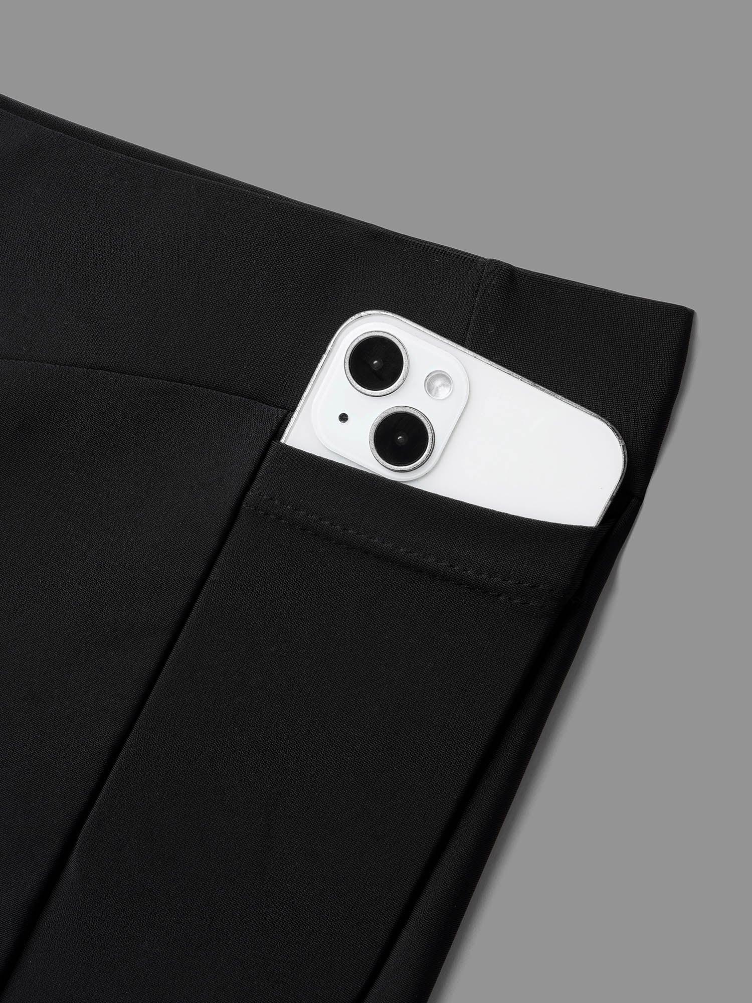 High-Waisted Ruched Pocket Swim Bottoms Female Product Image