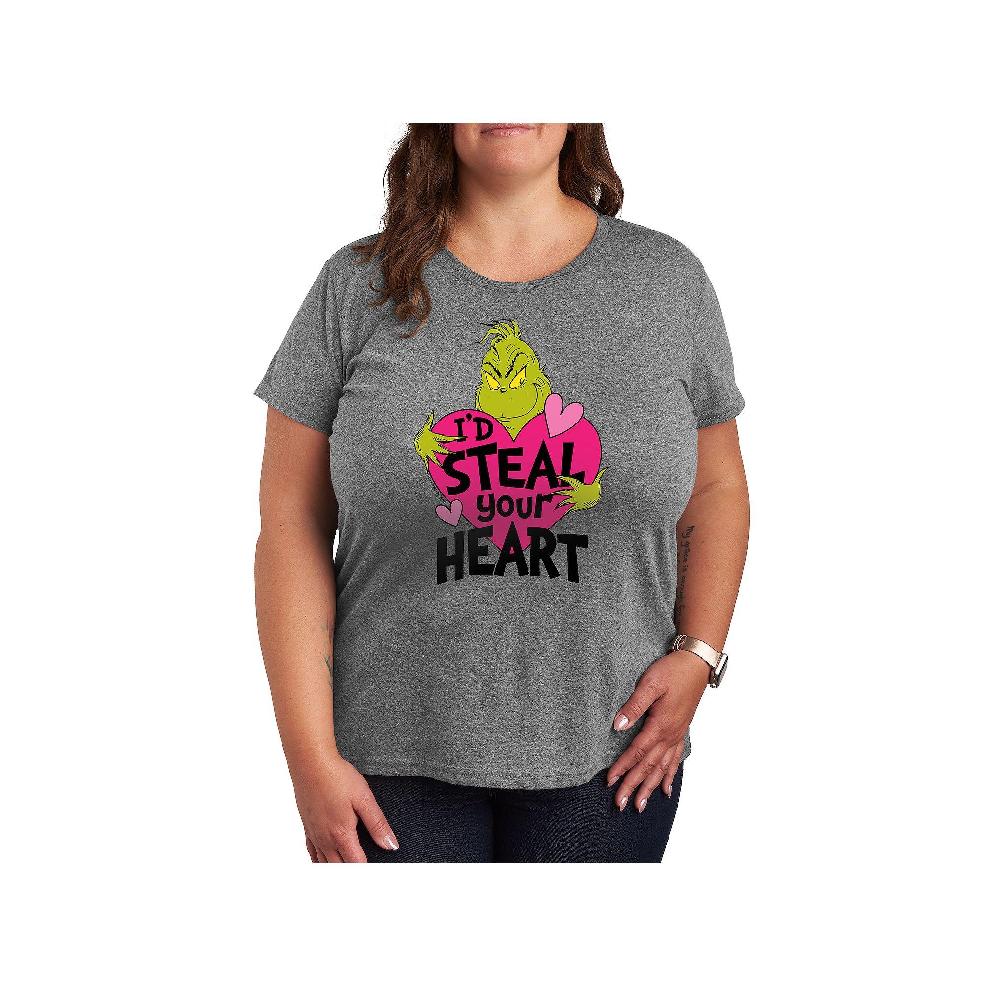 Plus Grinch I'd Steal Your Heart Graphic Tee, Women's,  Product Image